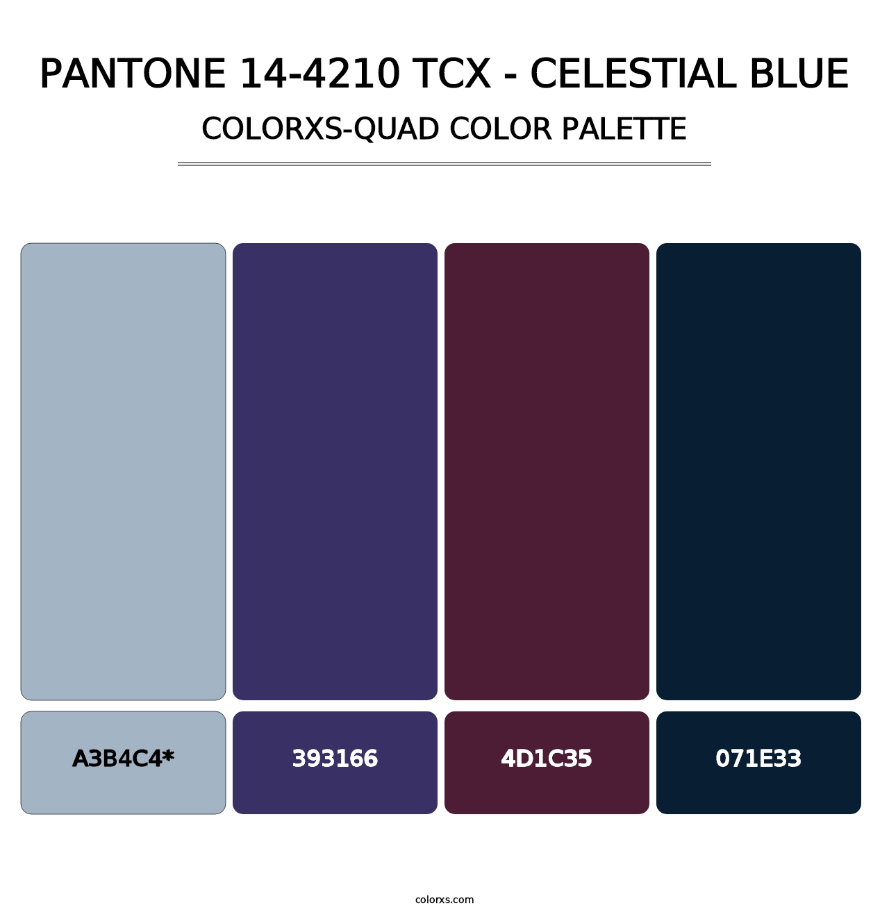 PANTONE 14-4210 TCX - Celestial Blue - Colorxs Quad Palette