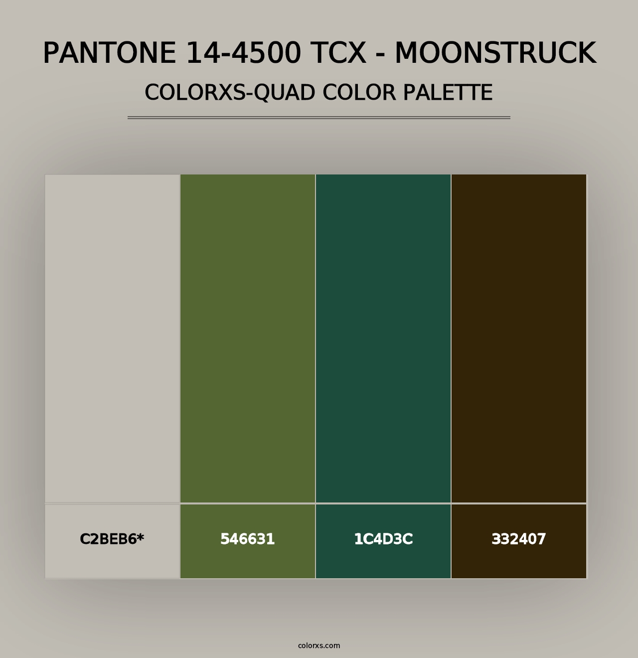 PANTONE 14-4500 TCX - Moonstruck - Colorxs Quad Palette