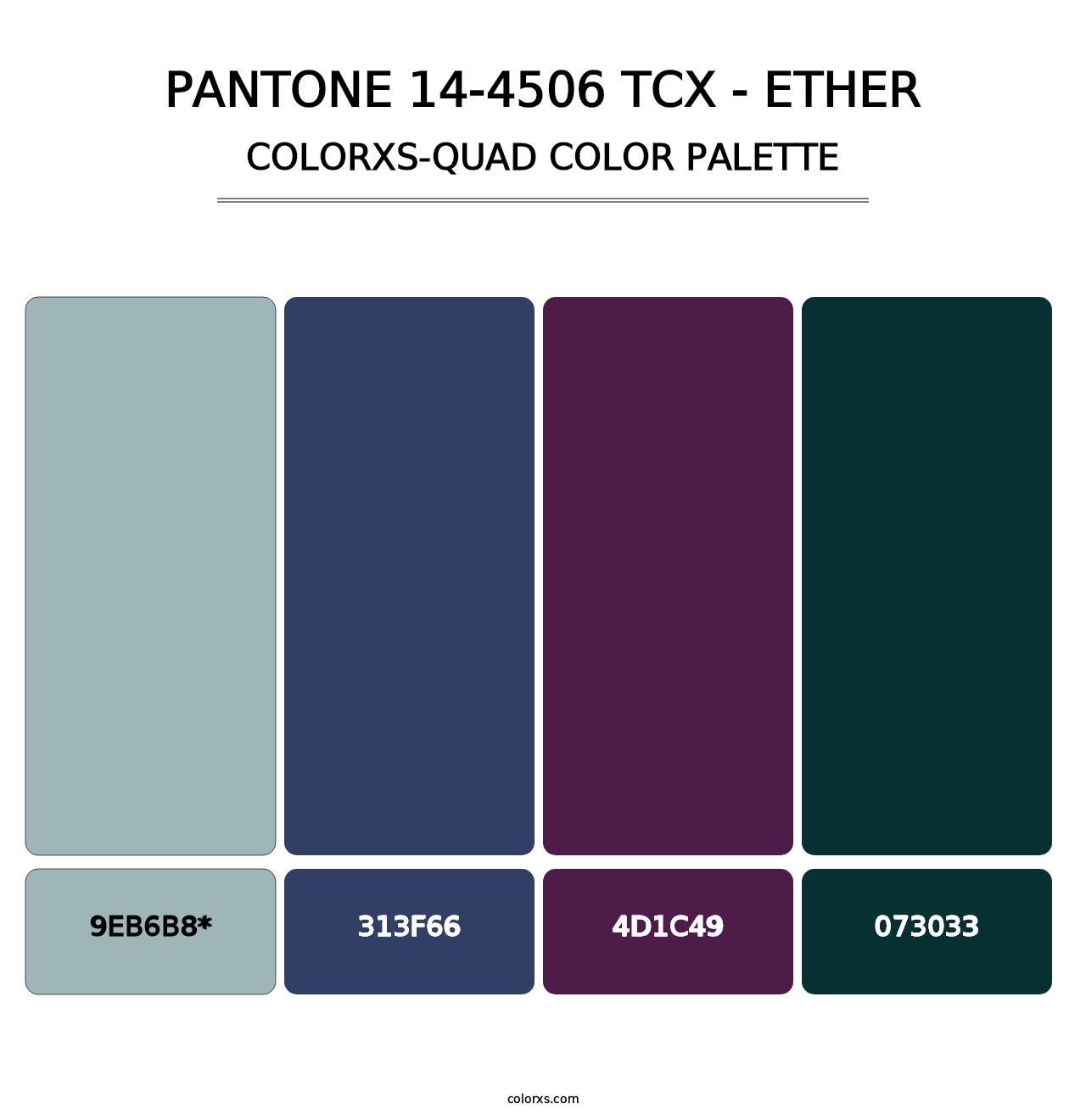 PANTONE 14-4506 TCX - Ether - Colorxs Quad Palette