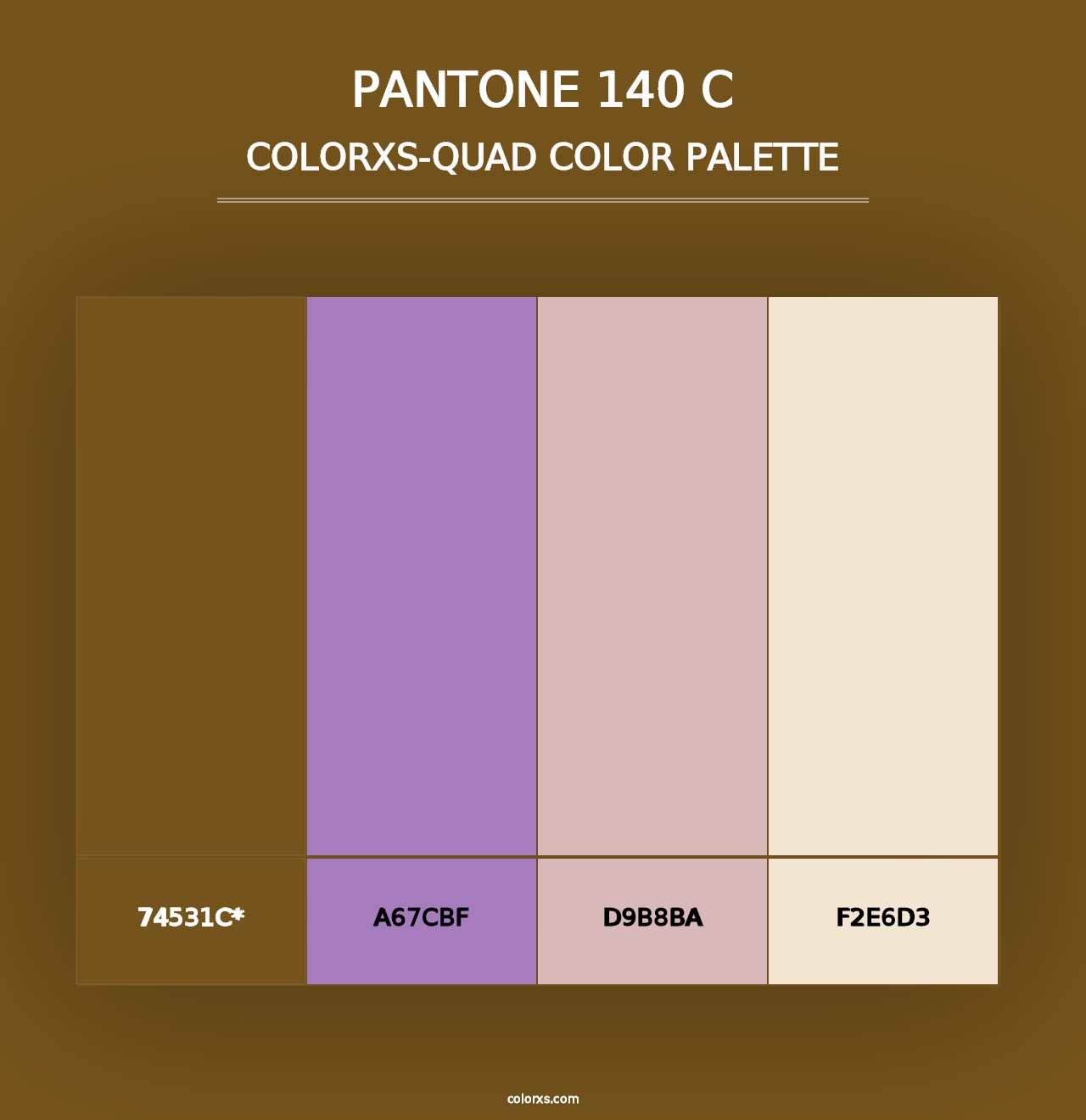 PANTONE 140 C - Colorxs Quad Palette