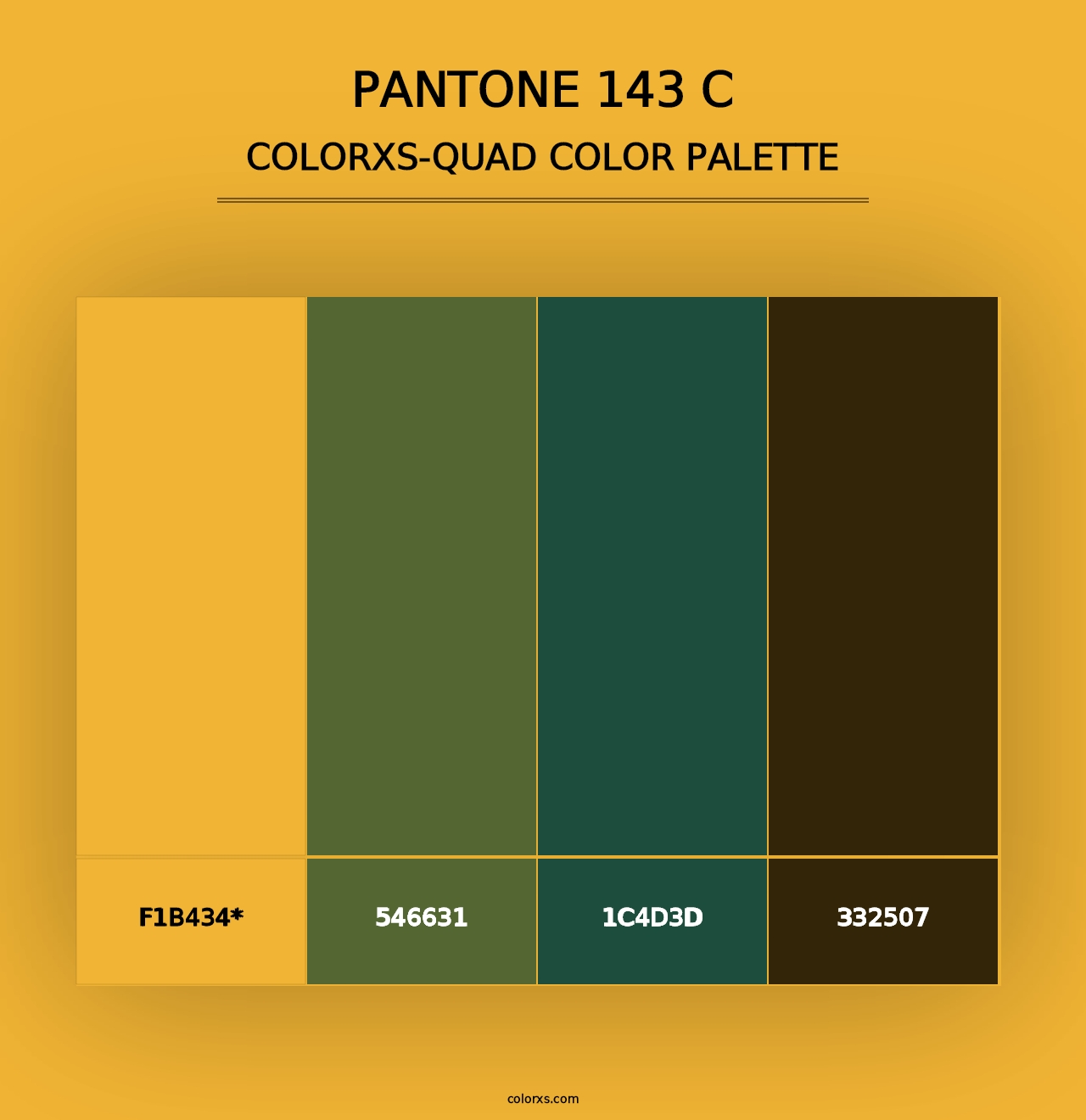 PANTONE 143 C - Colorxs Quad Palette