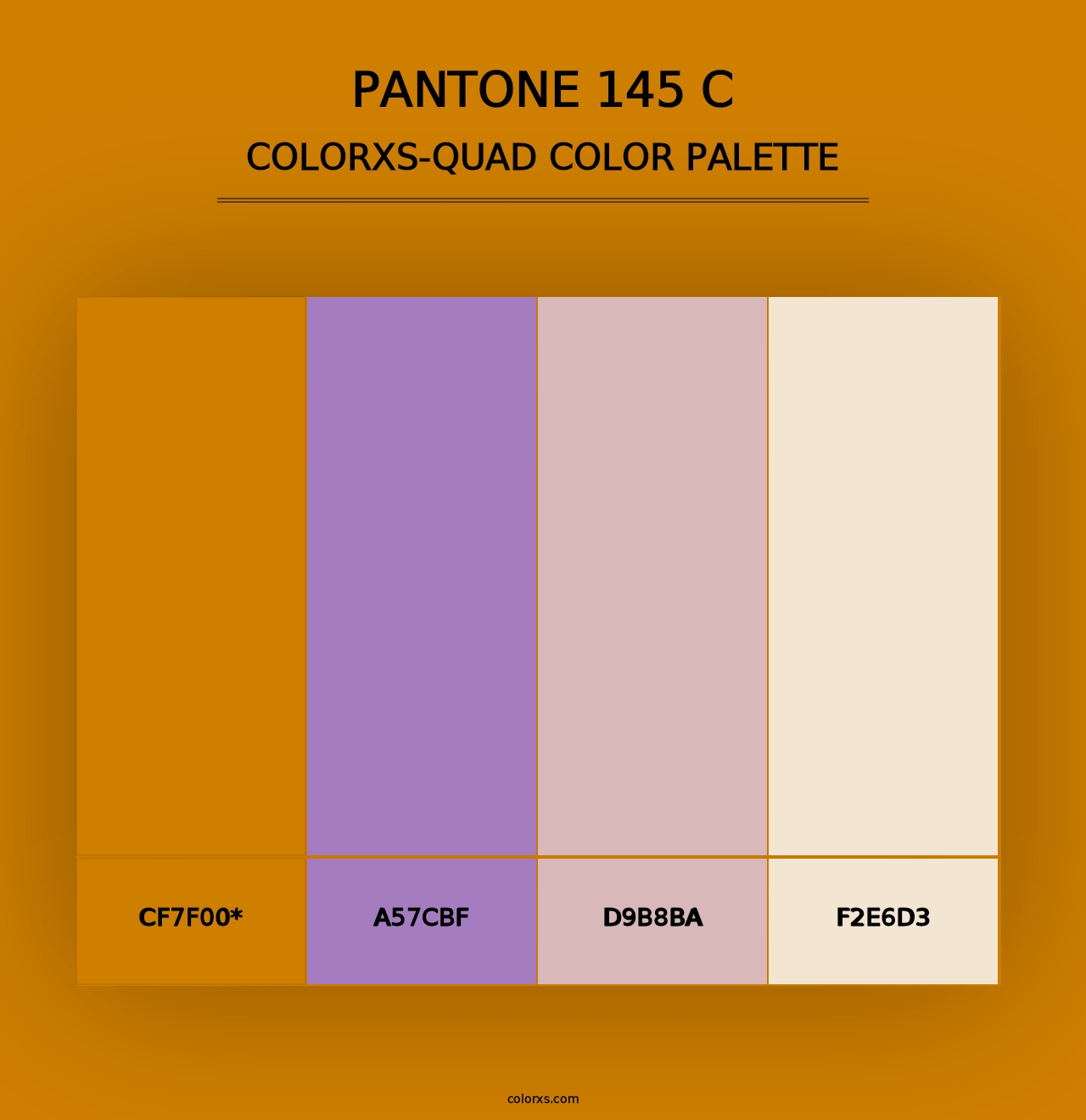 PANTONE 145 C - Colorxs Quad Palette