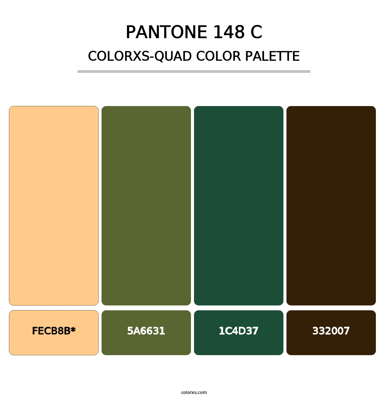 PANTONE 148 C - Colorxs Quad Palette