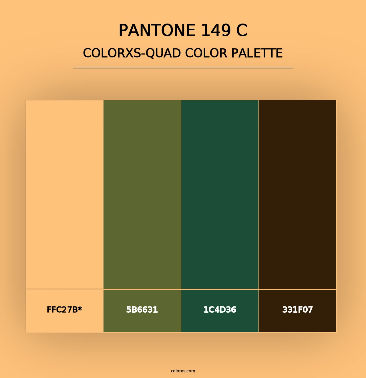 PANTONE 149 C - Colorxs Quad Palette