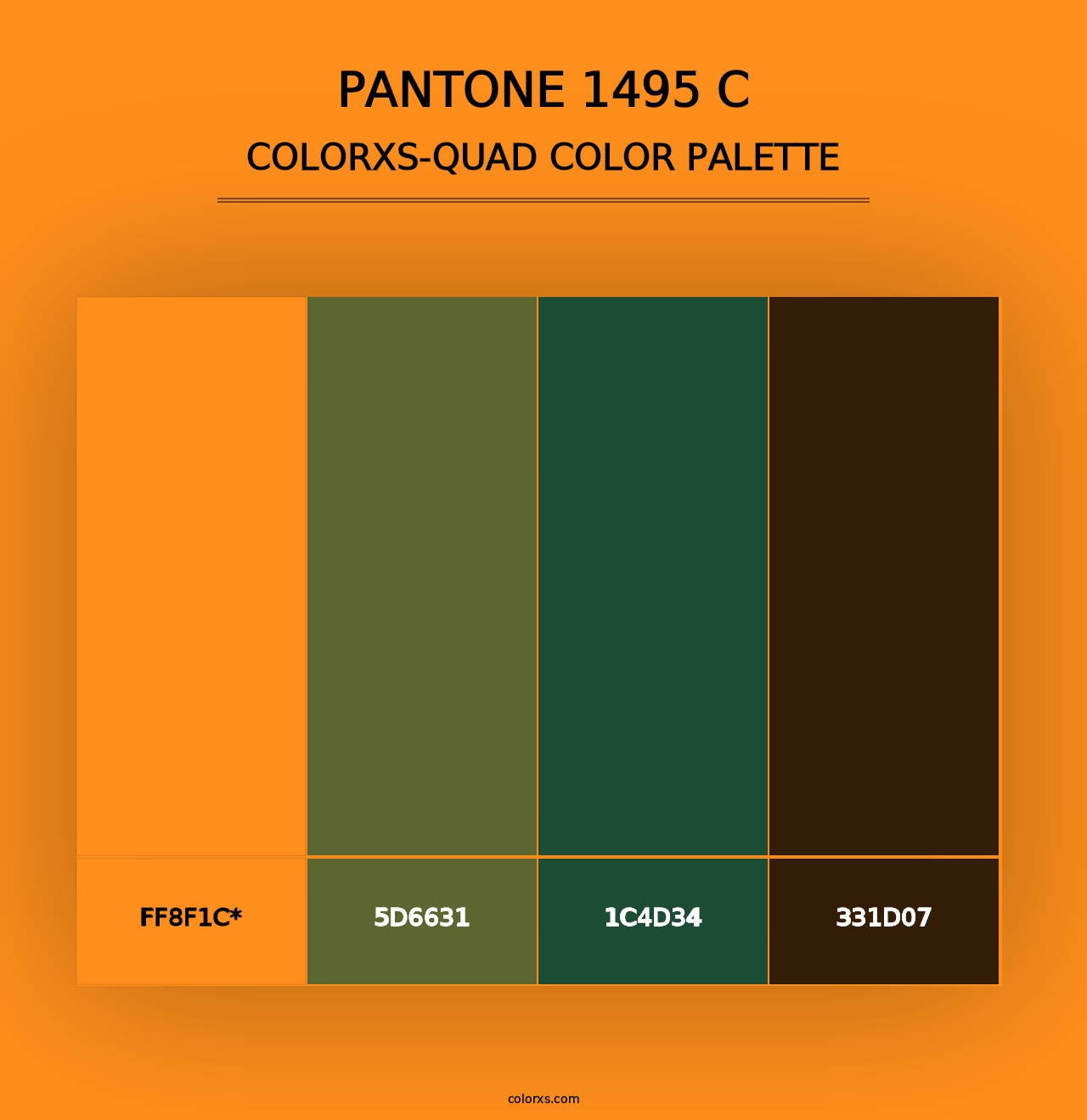 PANTONE 1495 C - Colorxs Quad Palette