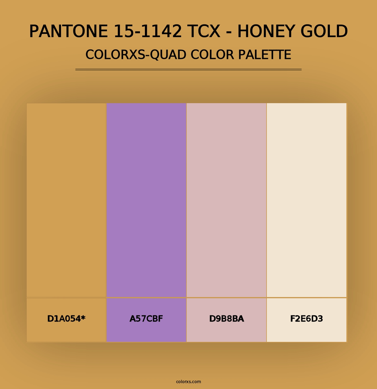 PANTONE 15-1142 TCX - Honey Gold - Colorxs Quad Palette