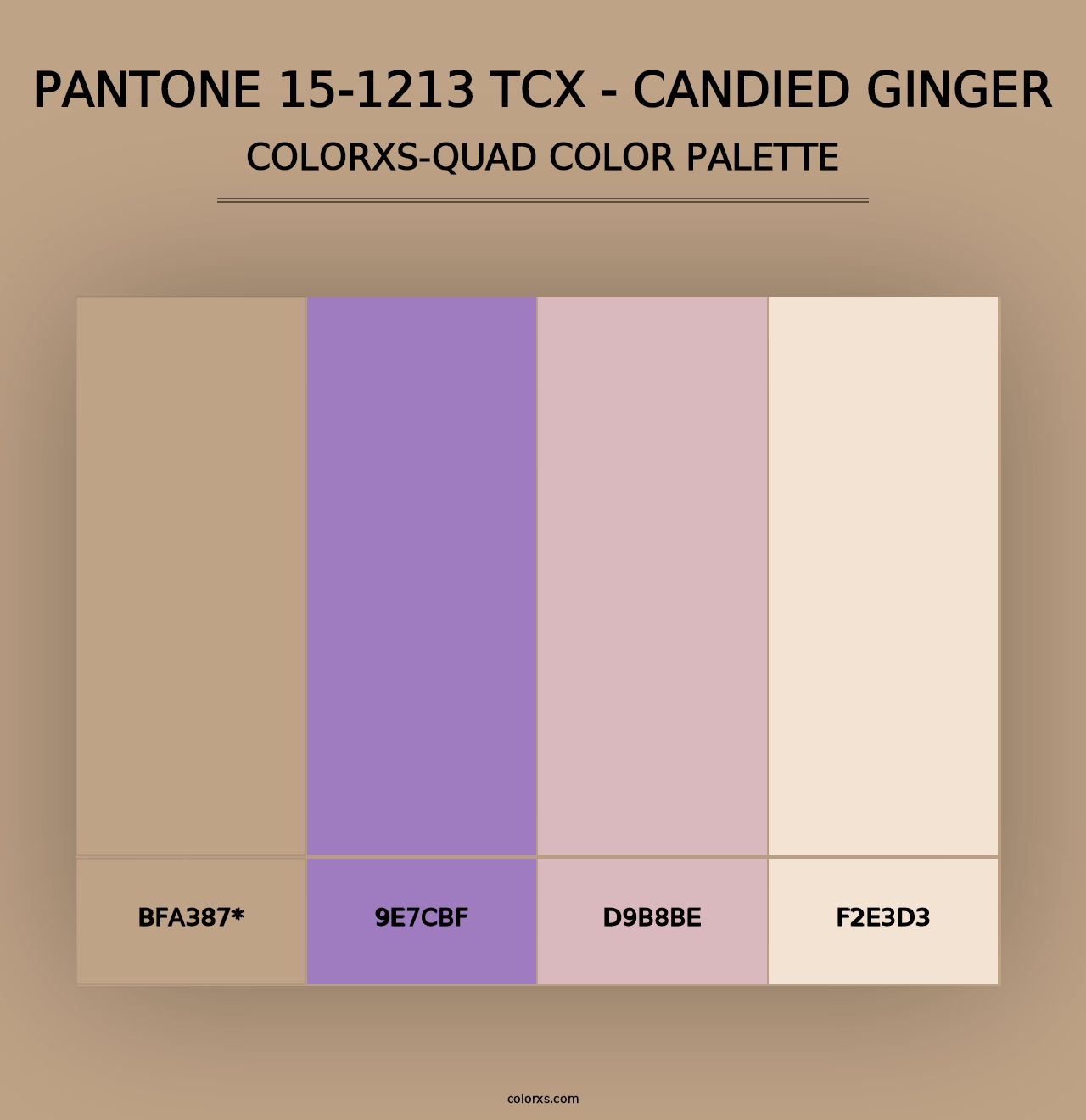 PANTONE 15-1213 TCX - Candied Ginger - Colorxs Quad Palette