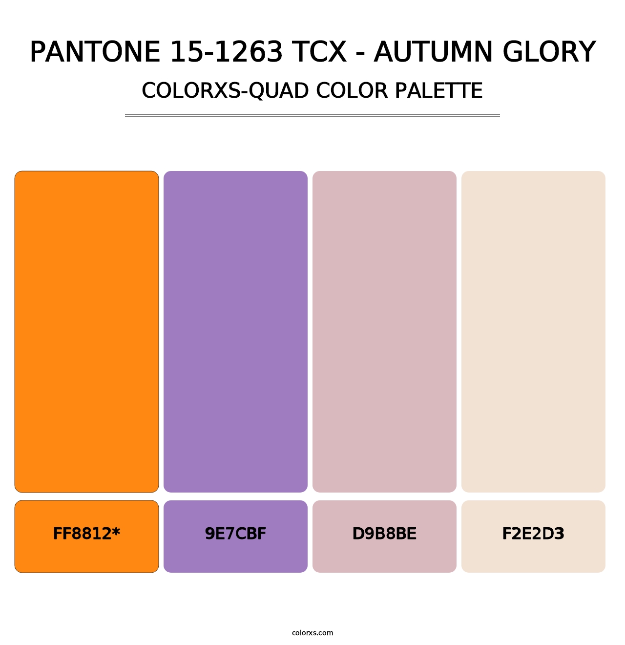 PANTONE 15-1263 TCX - Autumn Glory - Colorxs Quad Palette