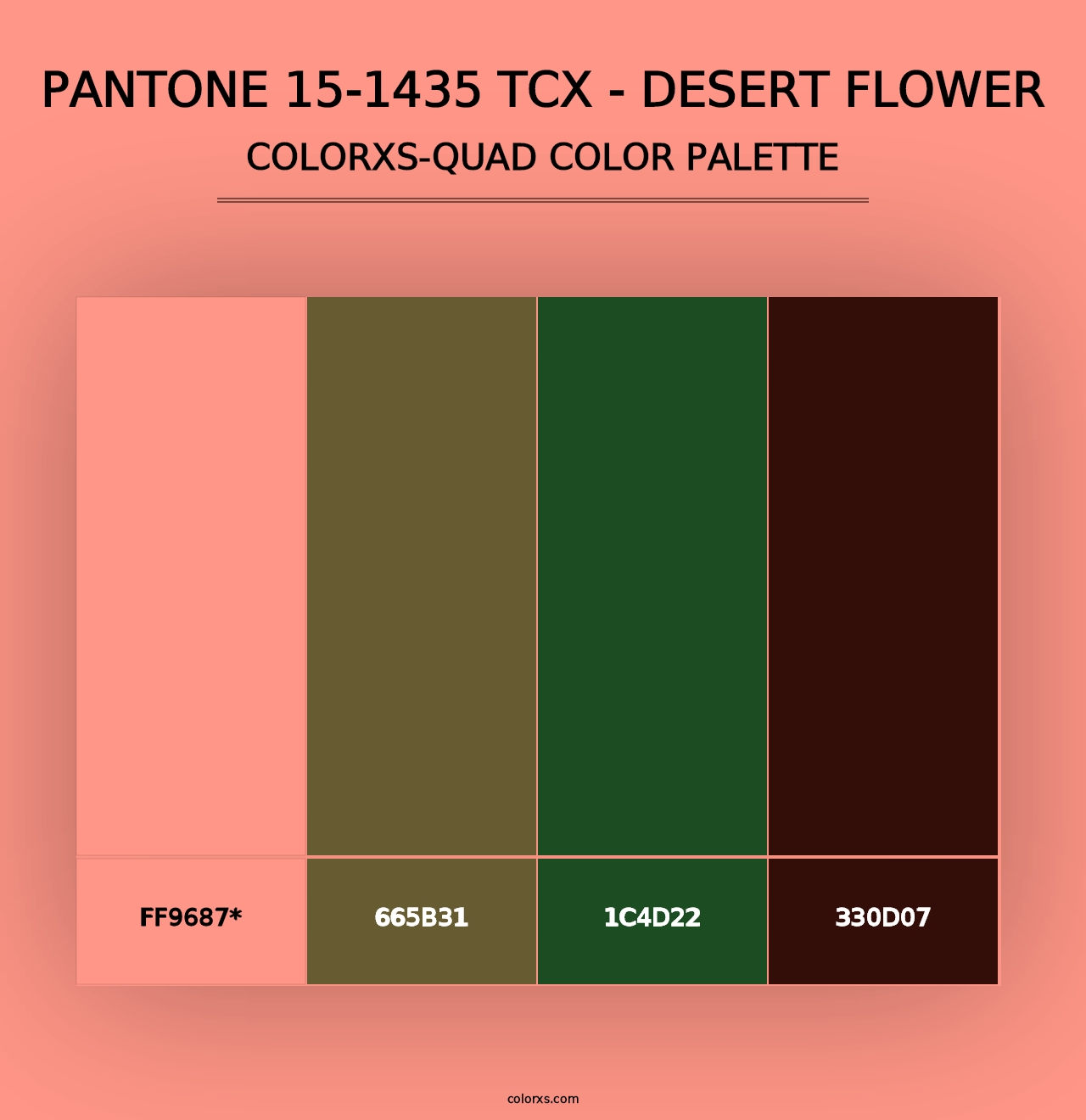 PANTONE 15-1435 TCX - Desert Flower - Colorxs Quad Palette