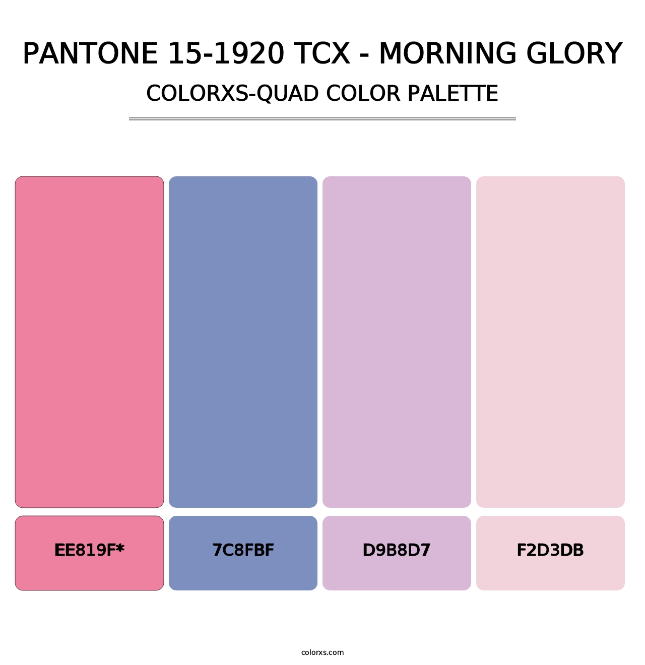 PANTONE 15-1920 TCX - Morning Glory - Colorxs Quad Palette