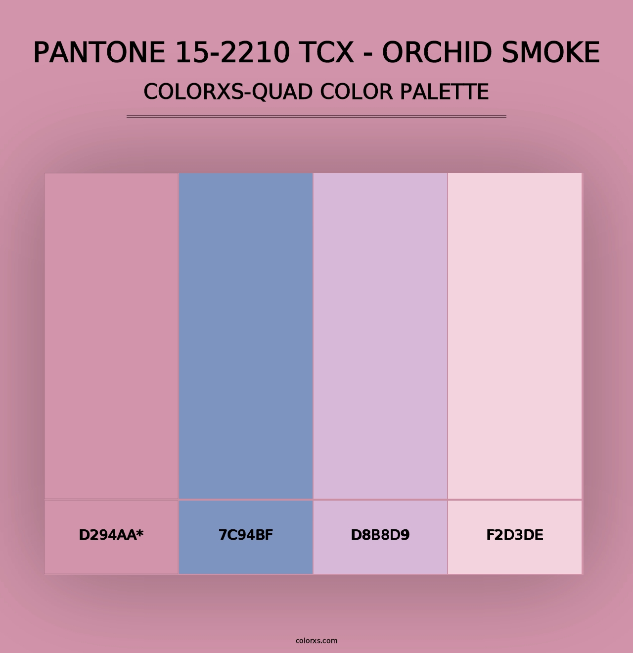 PANTONE 15-2210 TCX - Orchid Smoke - Colorxs Quad Palette