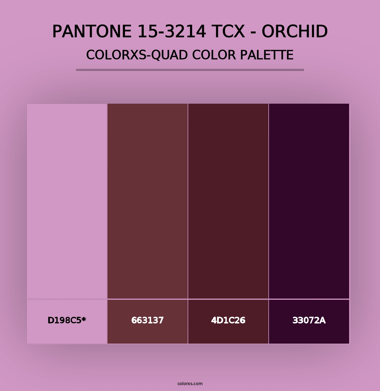 PANTONE 15-3214 TCX - Orchid - Colorxs Quad Palette