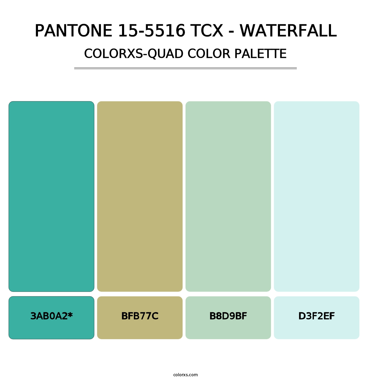 PANTONE 15-5516 TCX - Waterfall - Colorxs Quad Palette