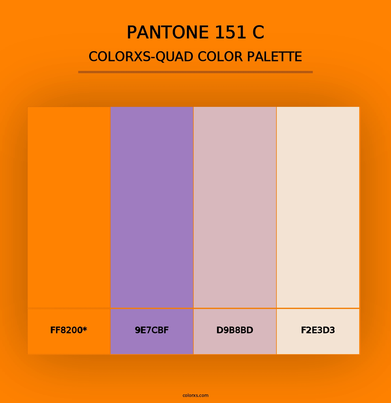 PANTONE 151 C - Colorxs Quad Palette