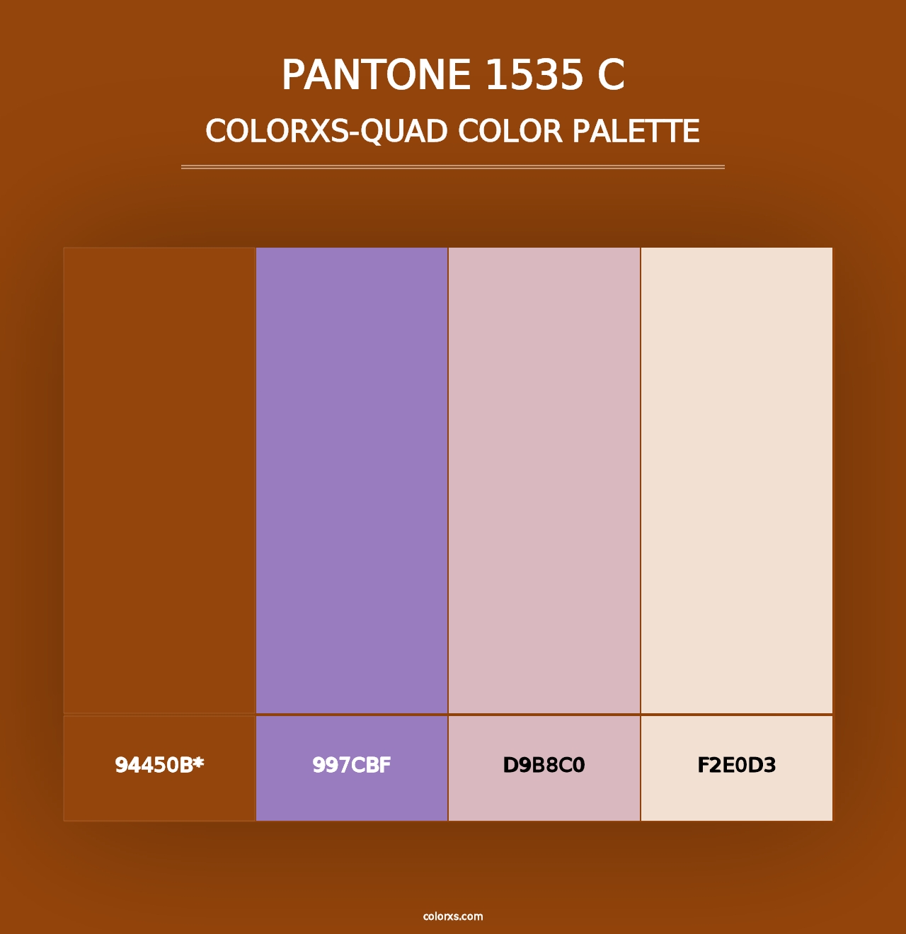 PANTONE 1535 C - Colorxs Quad Palette