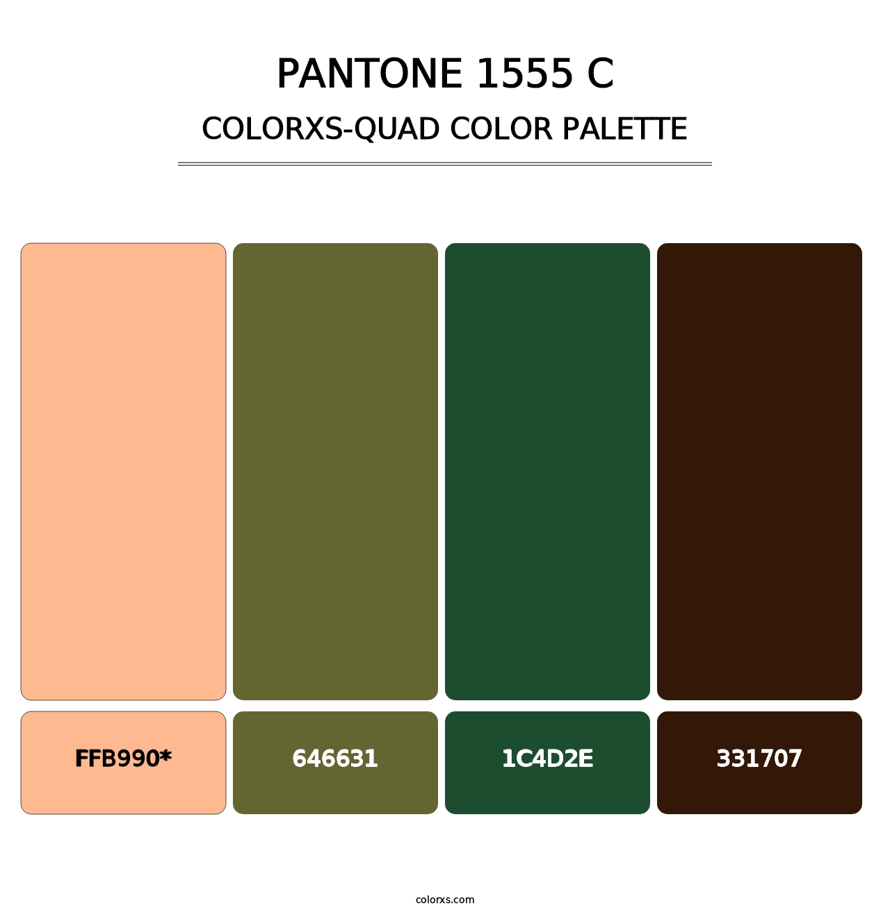 PANTONE 1555 C - Colorxs Quad Palette