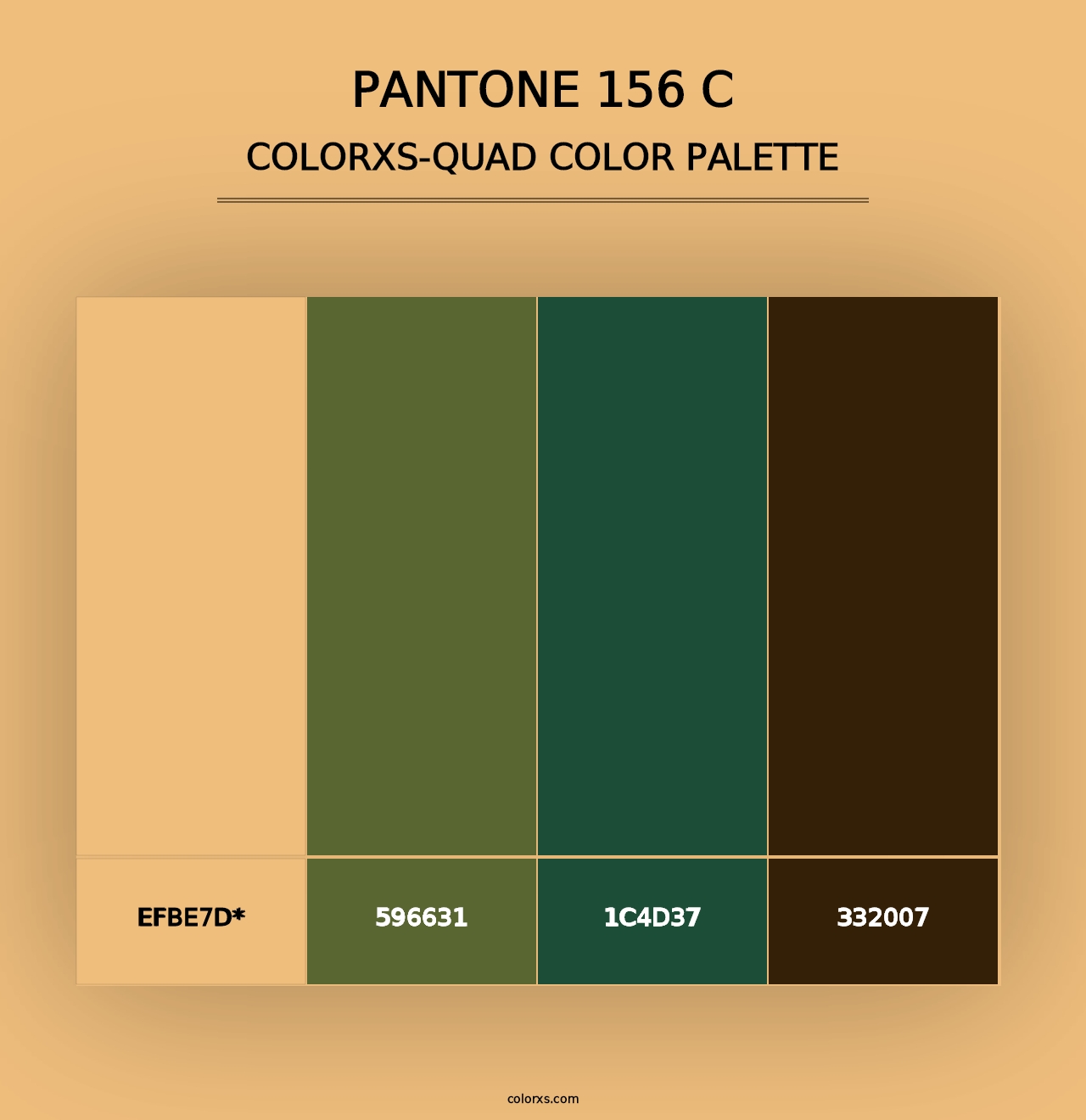 PANTONE 156 C - Colorxs Quad Palette