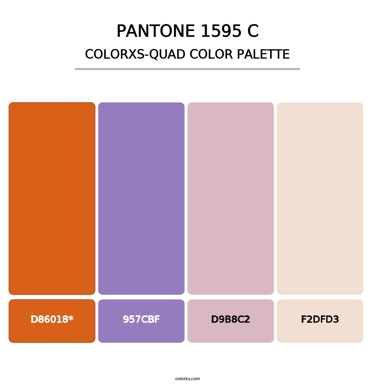 PANTONE 1595 C - Colorxs Quad Palette