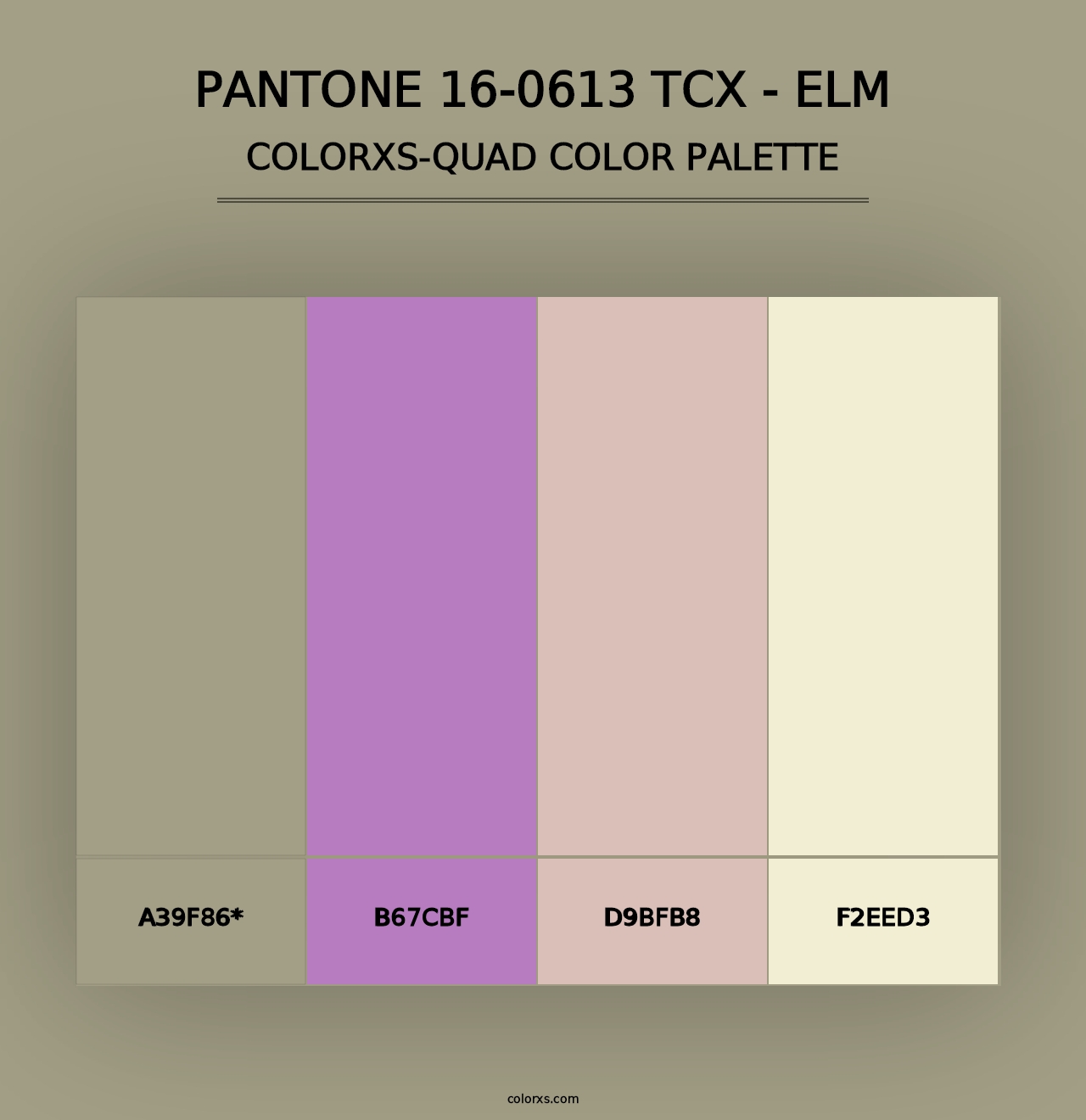 PANTONE 16-0613 TCX - Elm - Colorxs Quad Palette