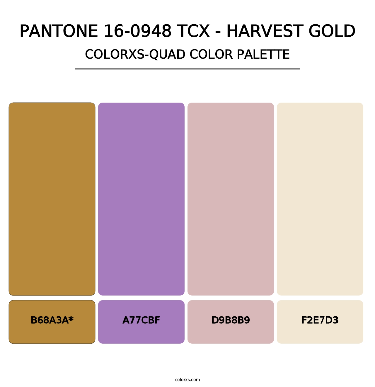 PANTONE 16-0948 TCX - Harvest Gold - Colorxs Quad Palette