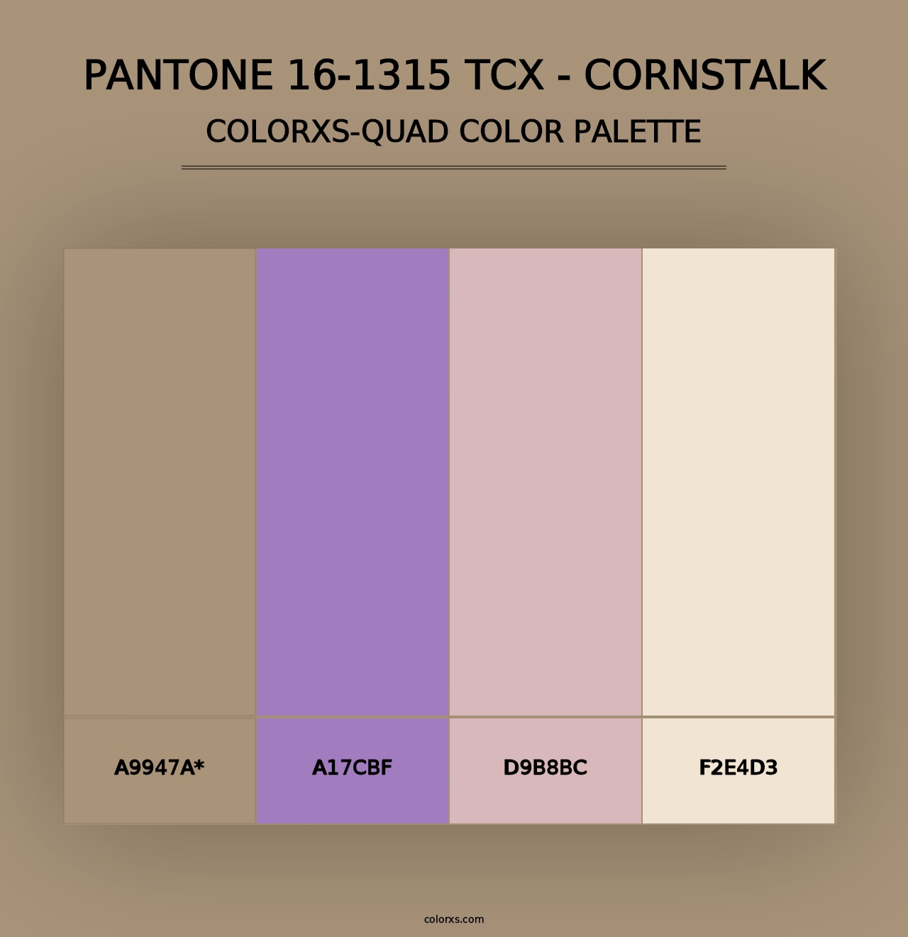 PANTONE 16-1315 TCX - Cornstalk - Colorxs Quad Palette