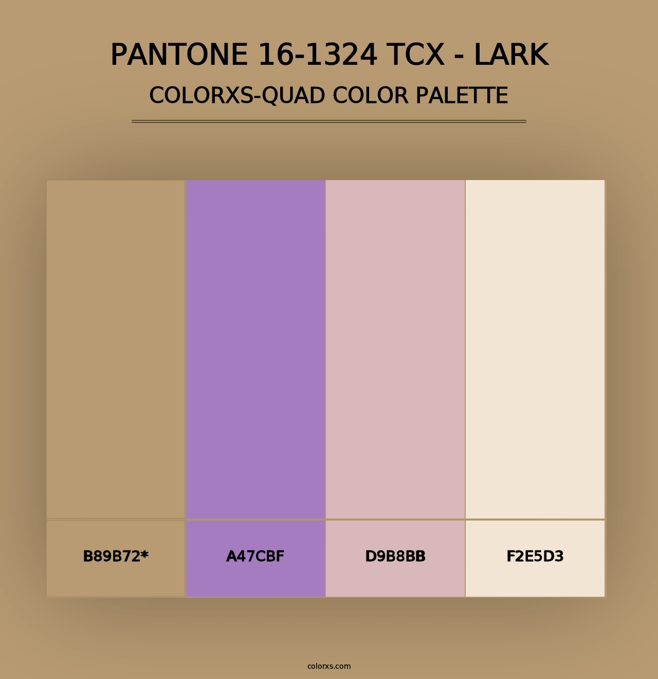 PANTONE 16-1324 TCX - Lark - Colorxs Quad Palette