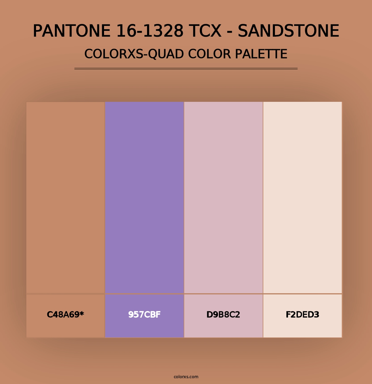 PANTONE 16-1328 TCX - Sandstone - Colorxs Quad Palette