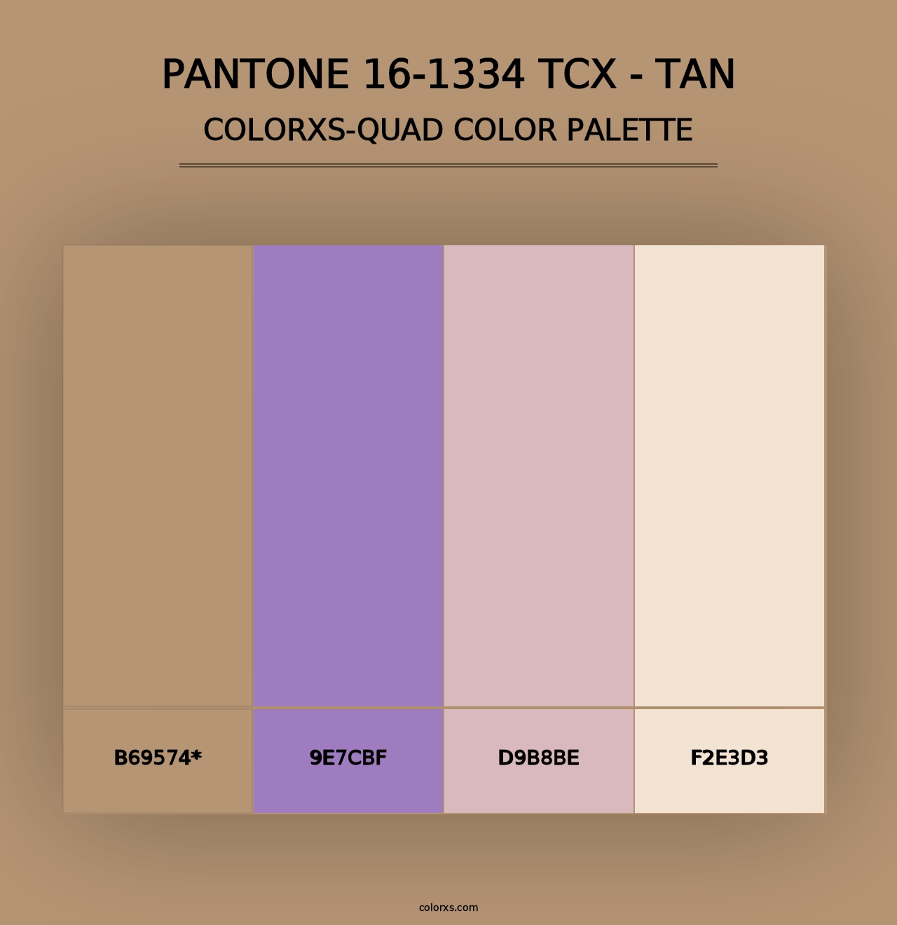 PANTONE 16-1334 TCX - Tan - Colorxs Quad Palette