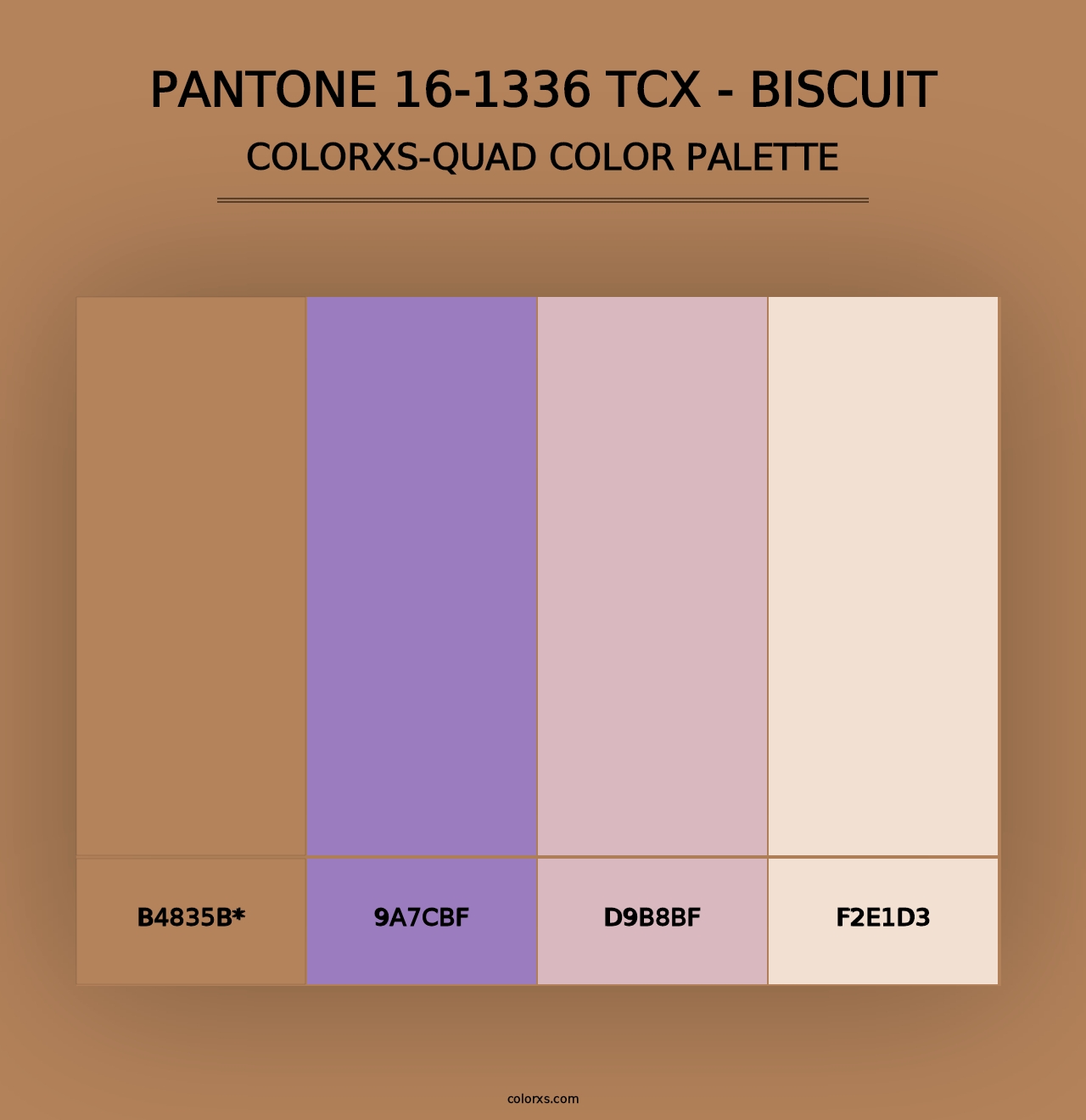 PANTONE 16-1336 TCX - Biscuit - Colorxs Quad Palette