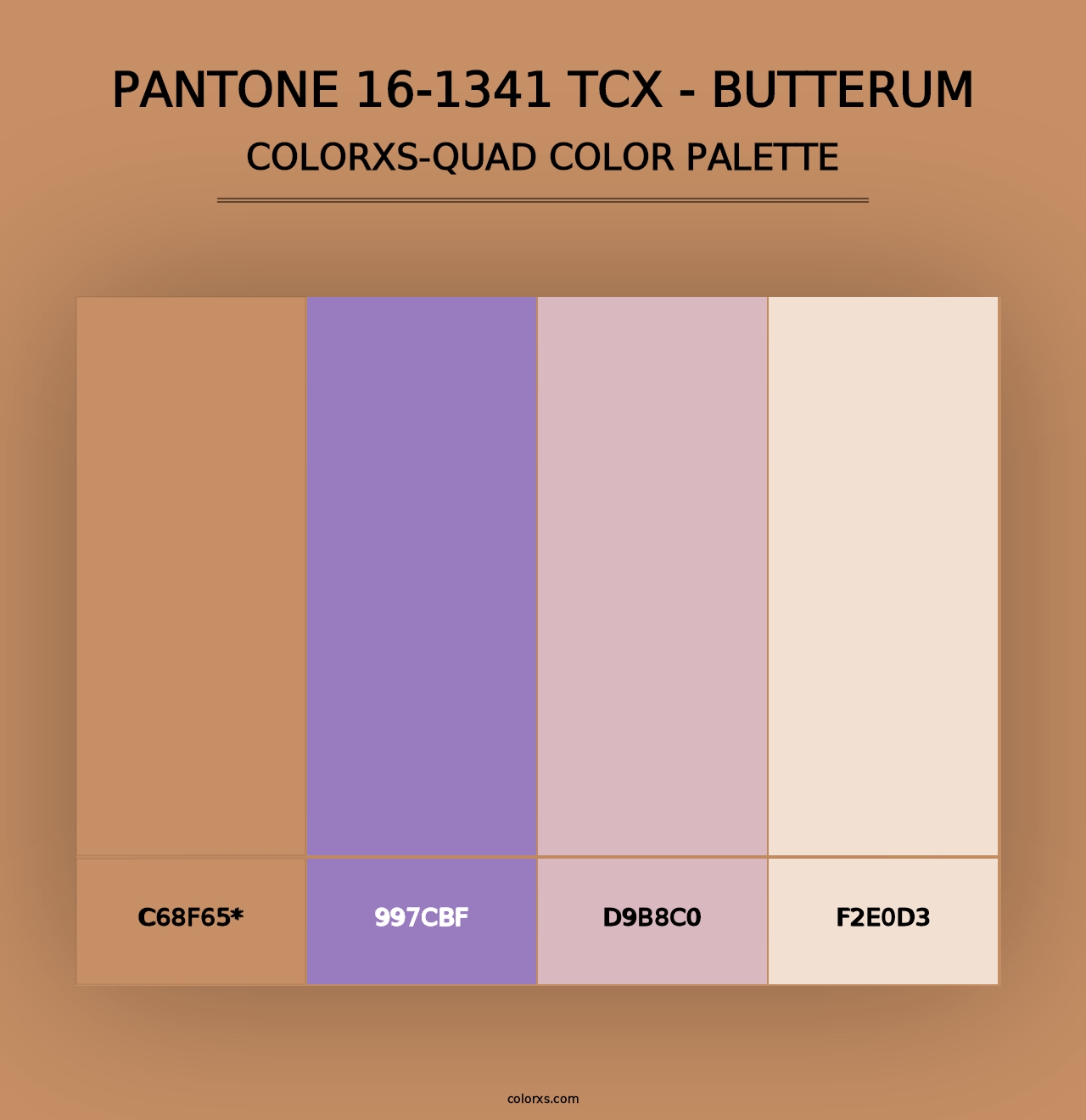 PANTONE 16-1341 TCX - Butterum - Colorxs Quad Palette