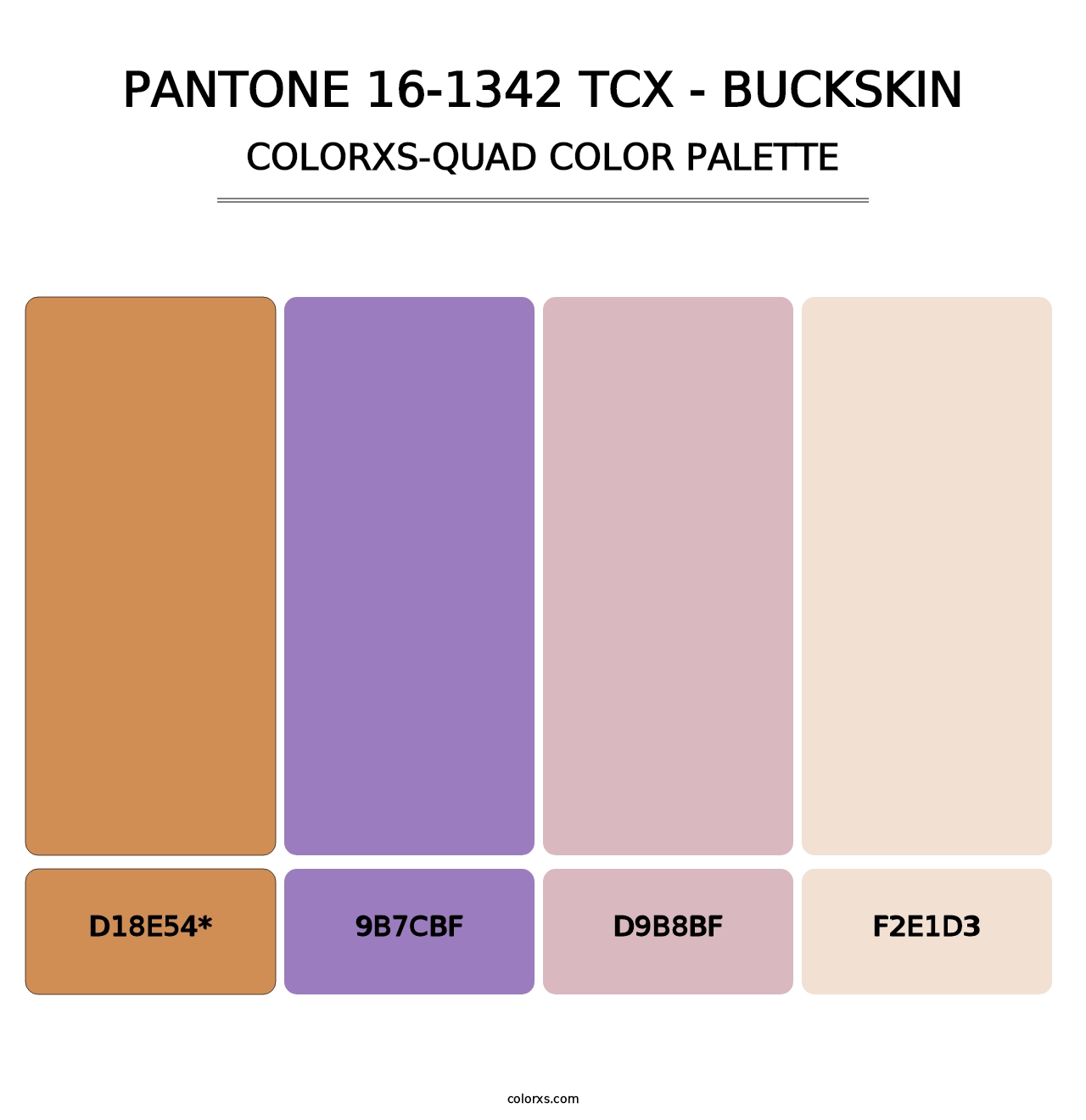 PANTONE 16-1342 TCX - Buckskin - Colorxs Quad Palette