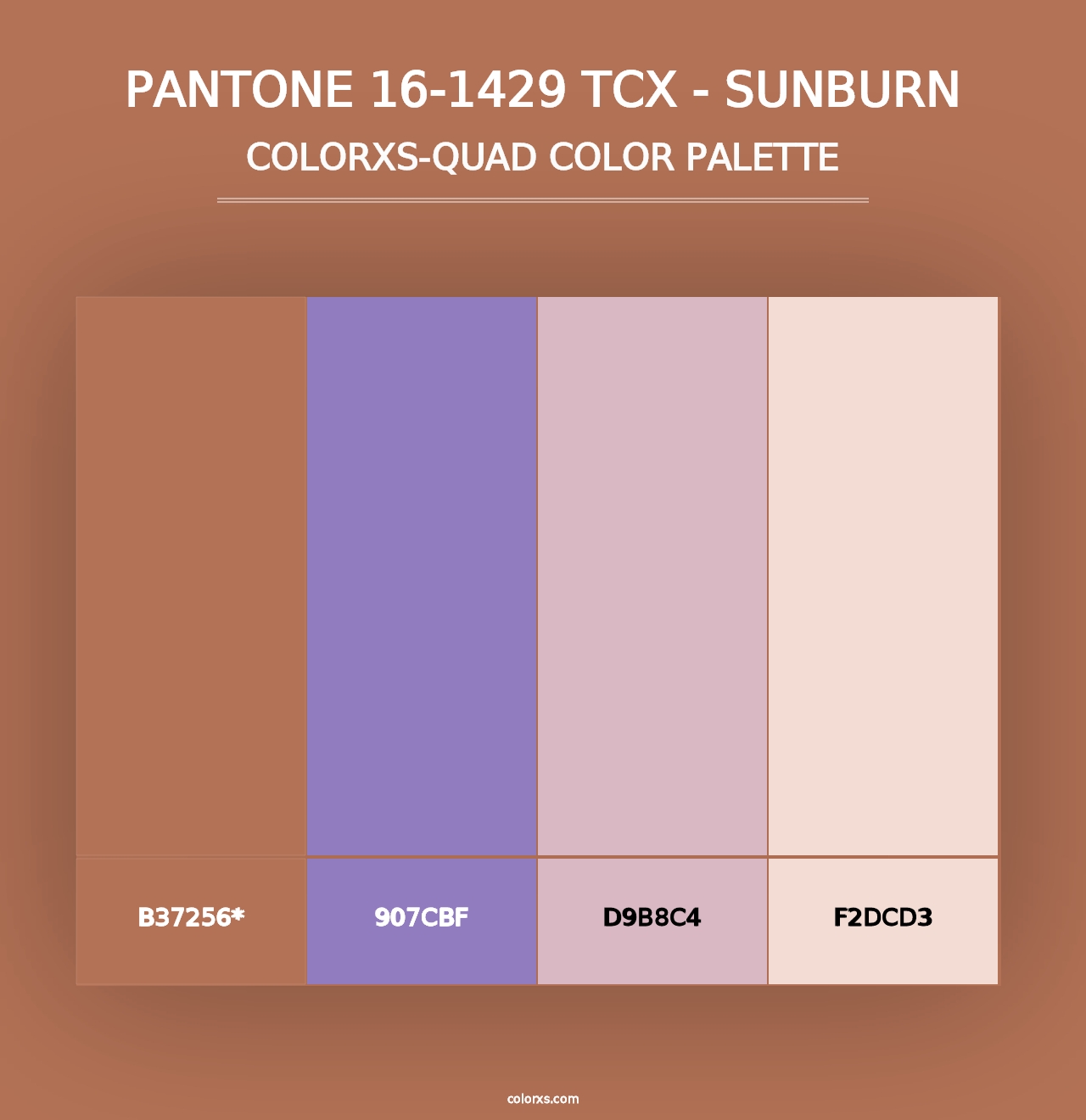 PANTONE 16-1429 TCX - Sunburn - Colorxs Quad Palette