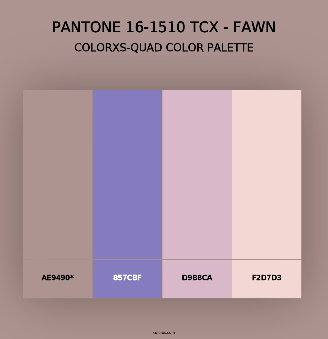 PANTONE 16-1510 TCX - Fawn - Colorxs Quad Palette