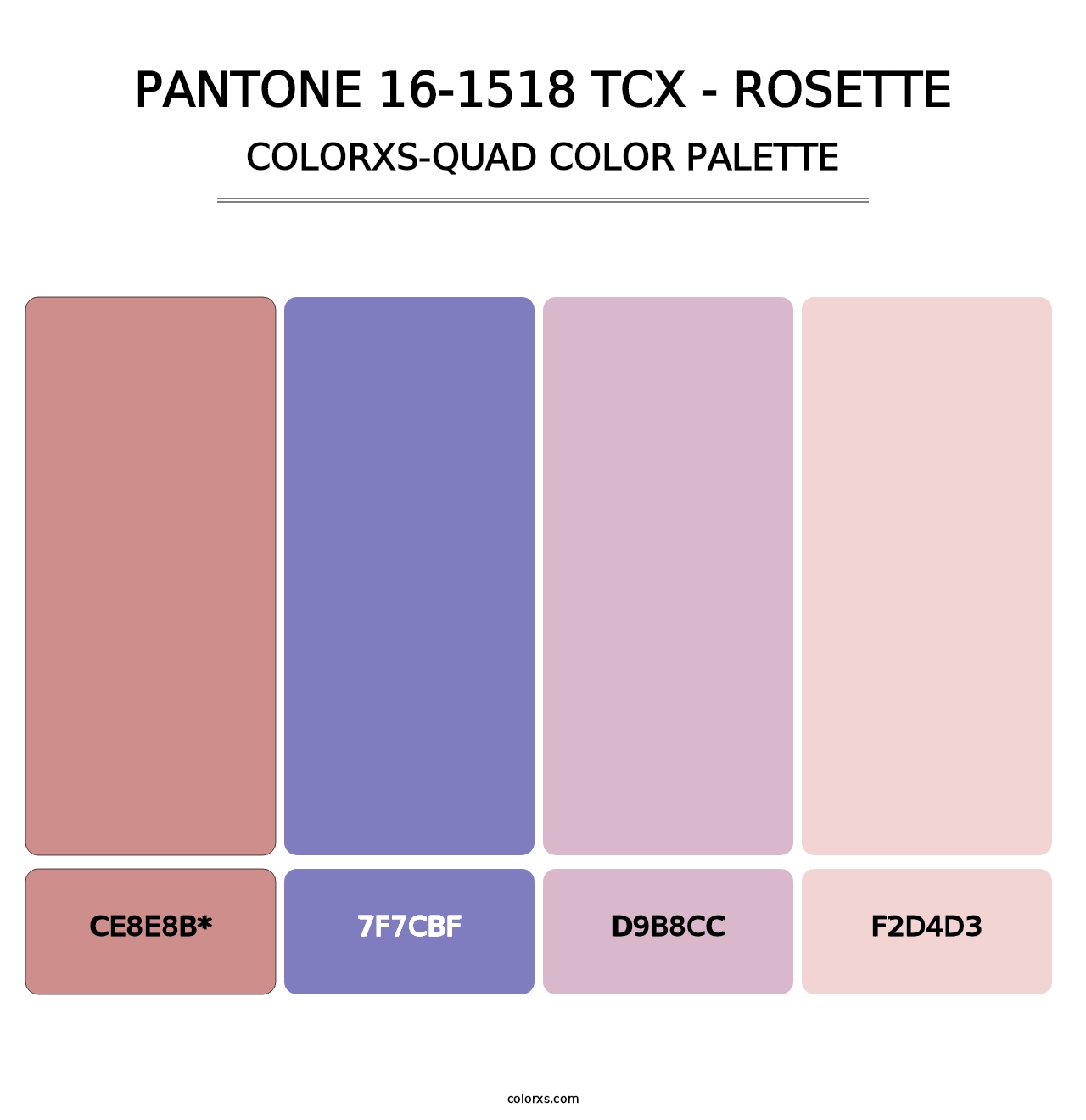 PANTONE 16-1518 TCX - Rosette - Colorxs Quad Palette