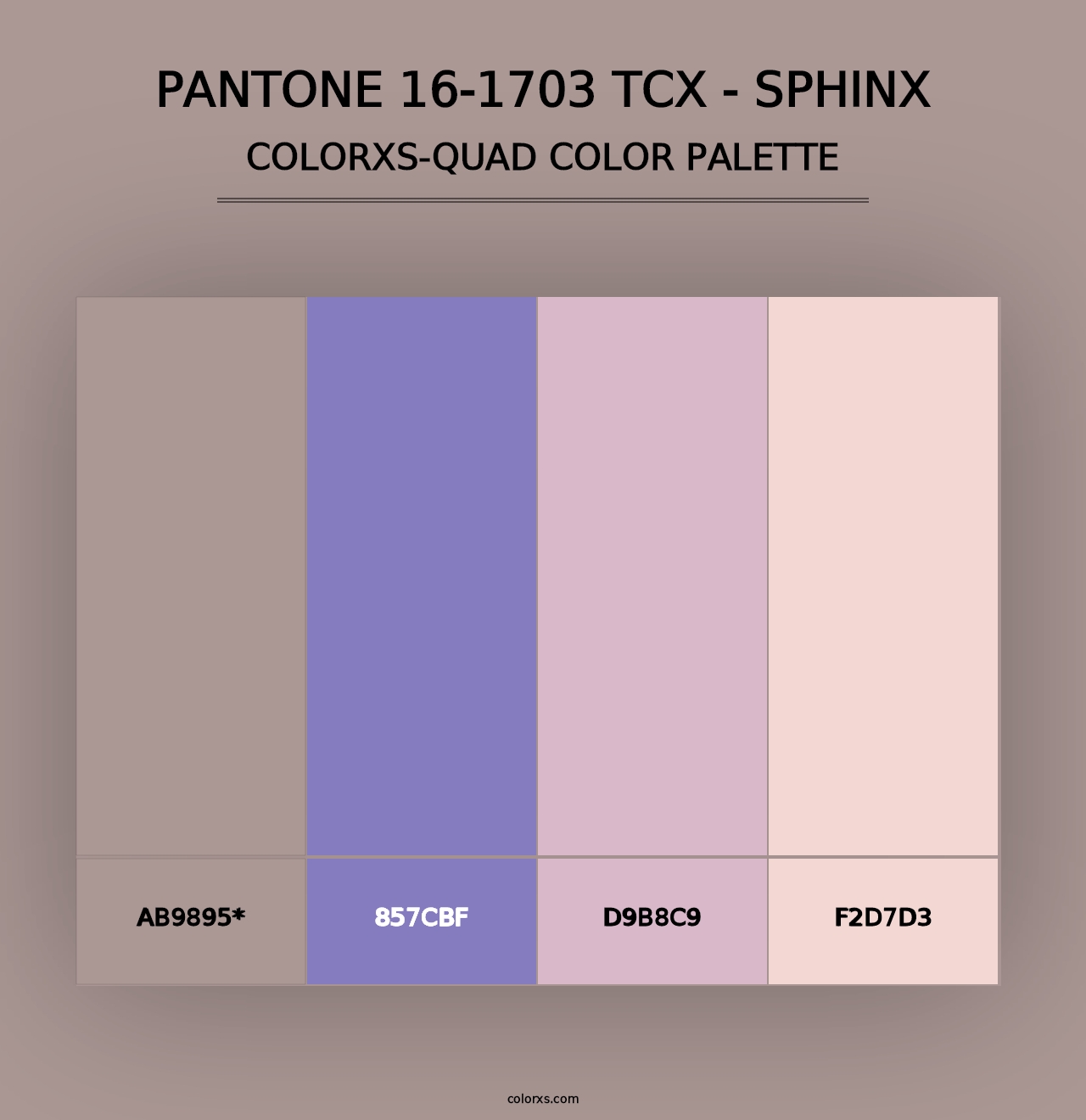 PANTONE 16-1703 TCX - Sphinx - Colorxs Quad Palette