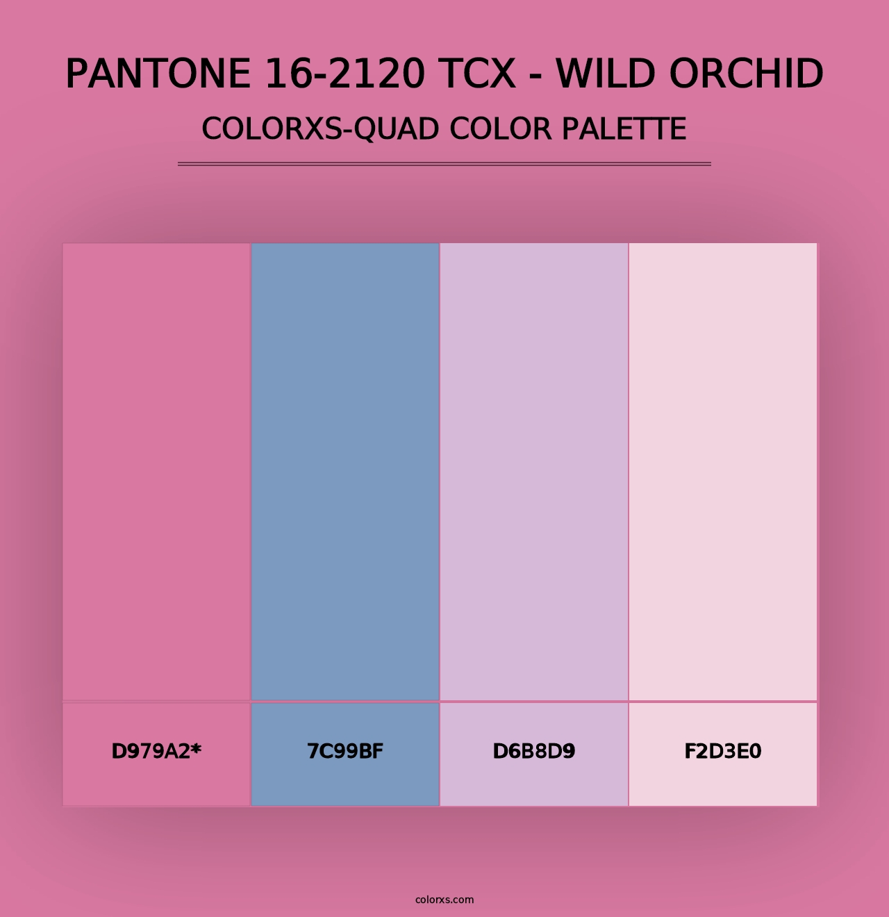 PANTONE 16-2120 TCX - Wild Orchid - Colorxs Quad Palette