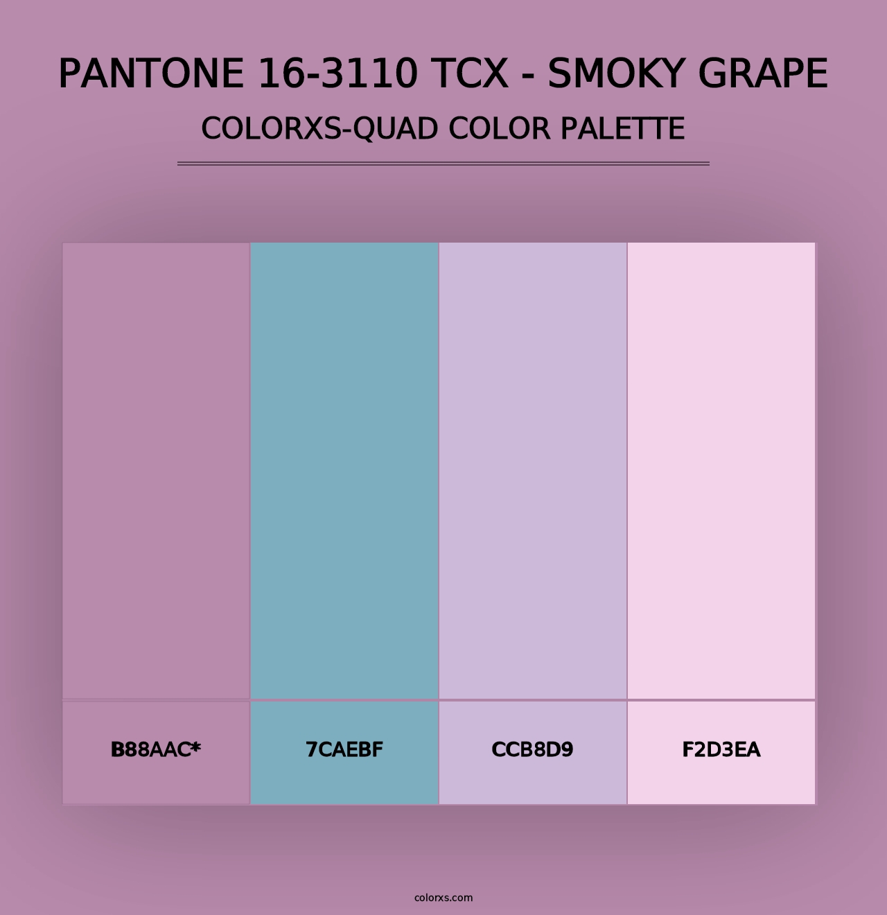 PANTONE 16-3110 TCX - Smoky Grape - Colorxs Quad Palette