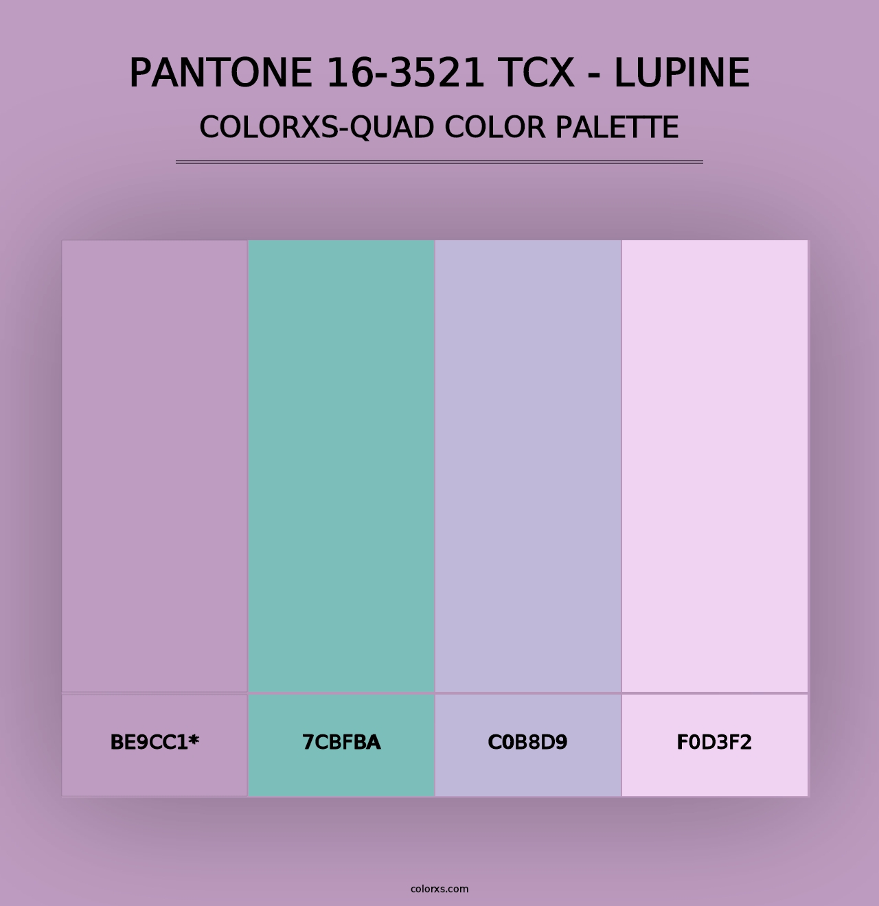 PANTONE 16-3521 TCX - Lupine - Colorxs Quad Palette