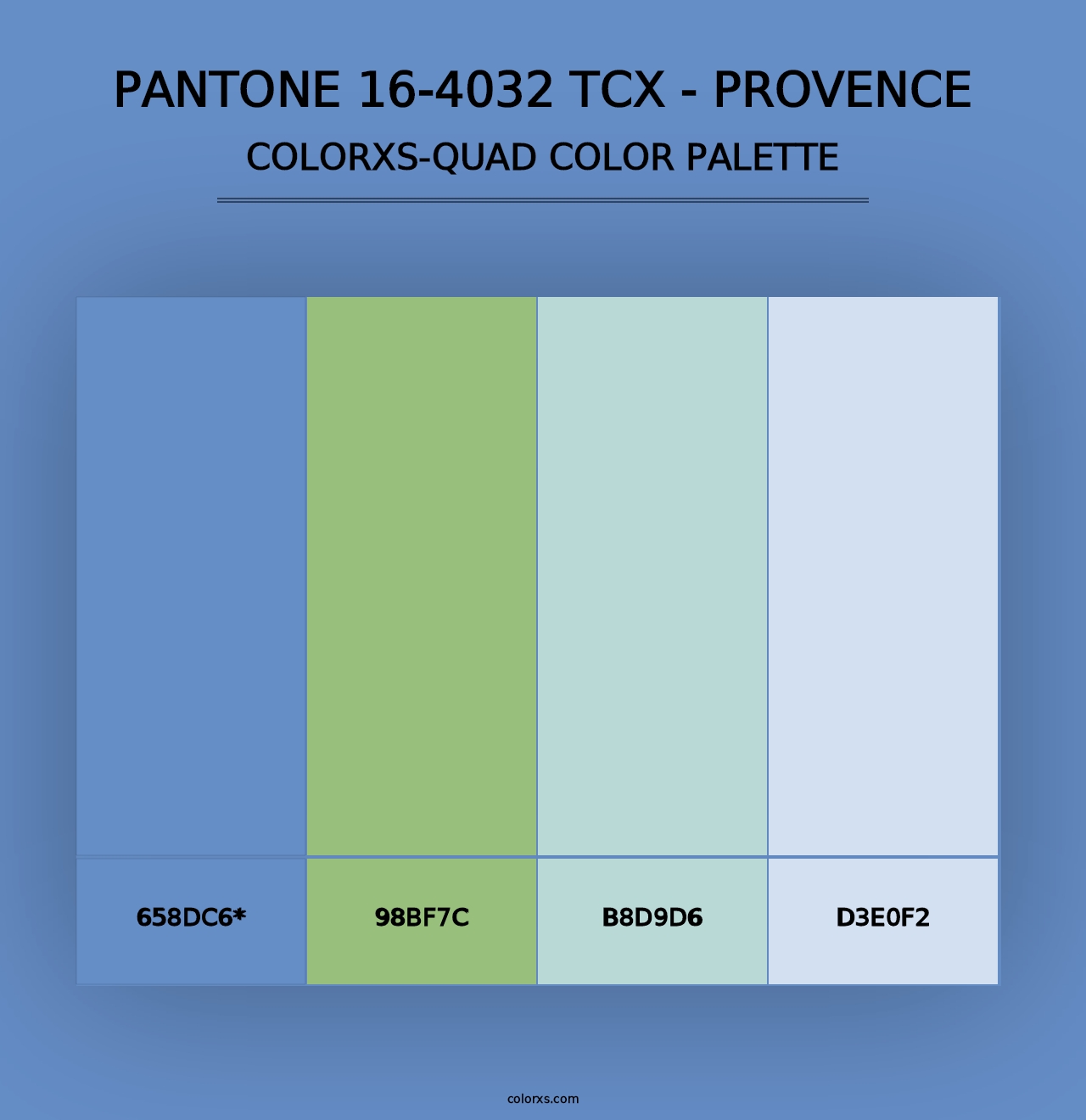 PANTONE 16-4032 TCX - Provence - Colorxs Quad Palette