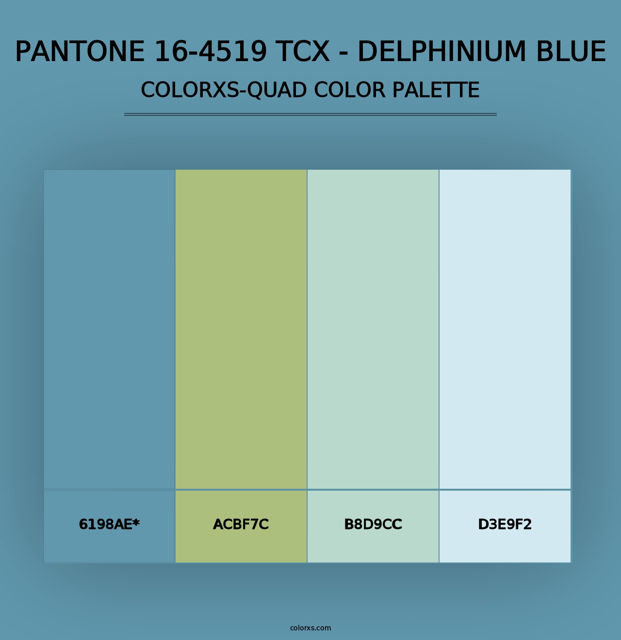 PANTONE 16-4519 TCX - Delphinium Blue - Colorxs Quad Palette