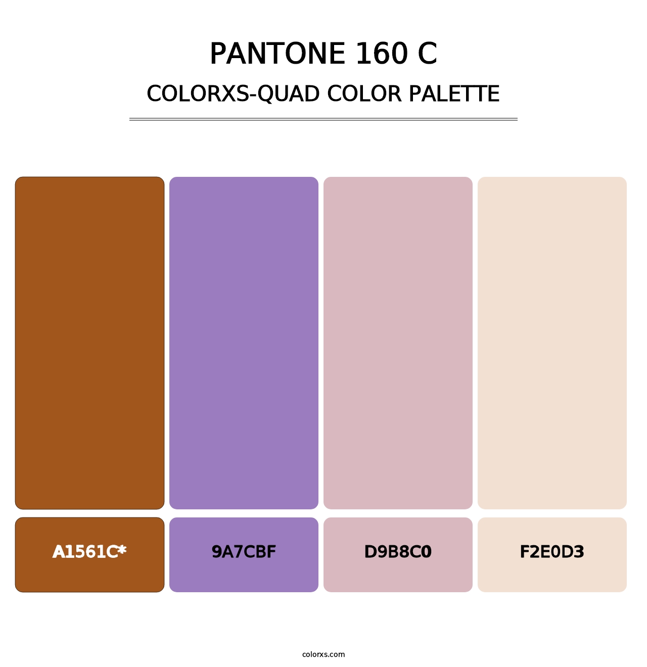 PANTONE 160 C - Colorxs Quad Palette