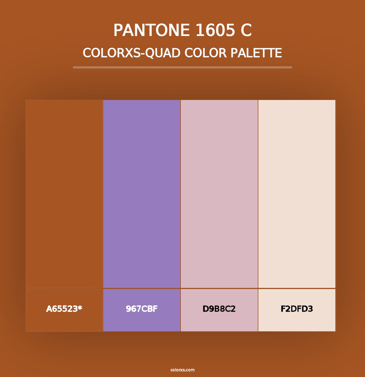 PANTONE 1605 C - Colorxs Quad Palette