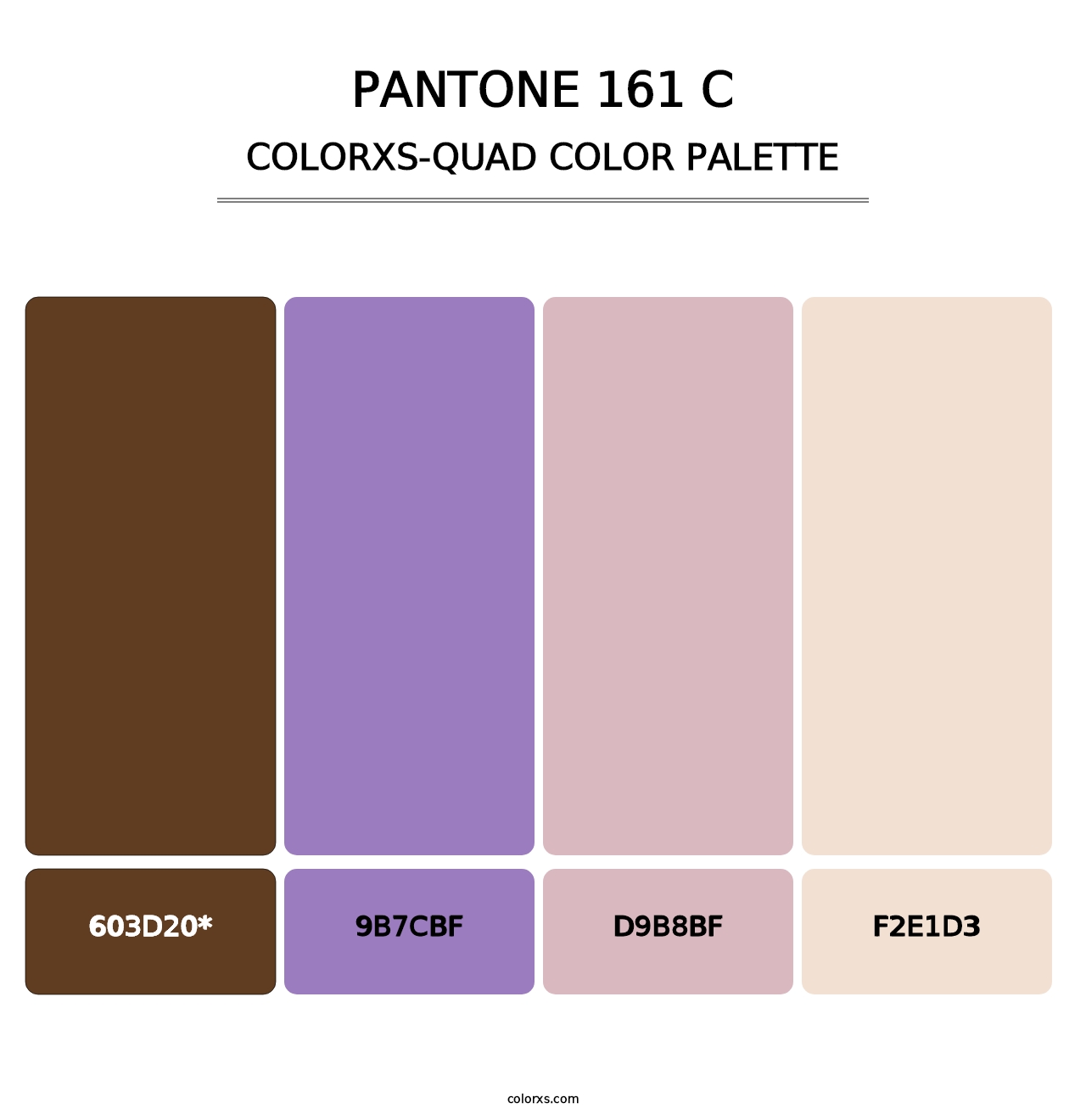 PANTONE 161 C - Colorxs Quad Palette