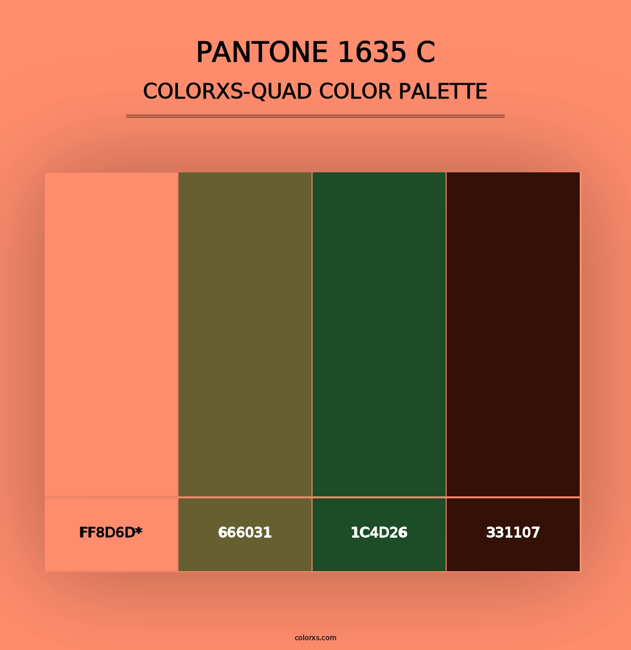 PANTONE 1635 C - Colorxs Quad Palette