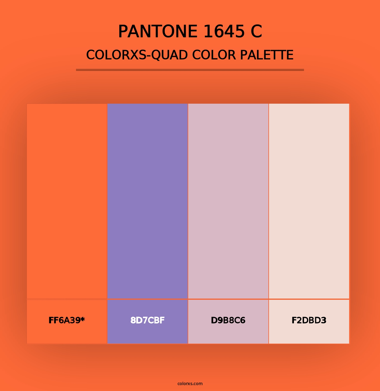 PANTONE 1645 C - Colorxs Quad Palette