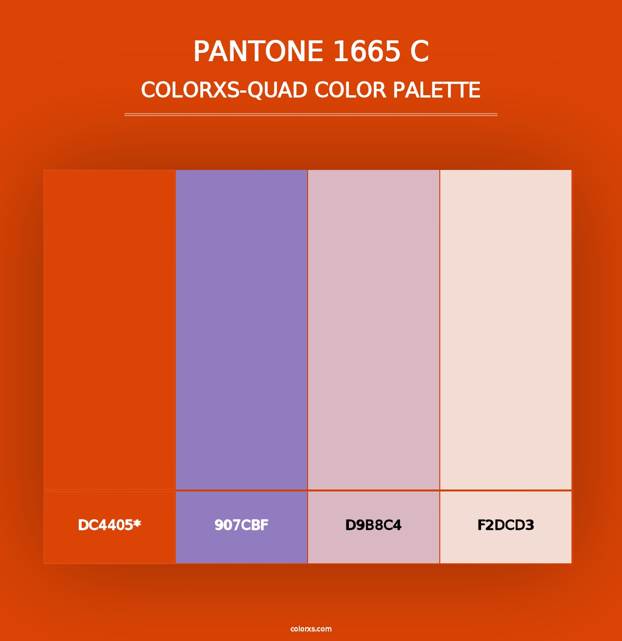 PANTONE 1665 C - Colorxs Quad Palette