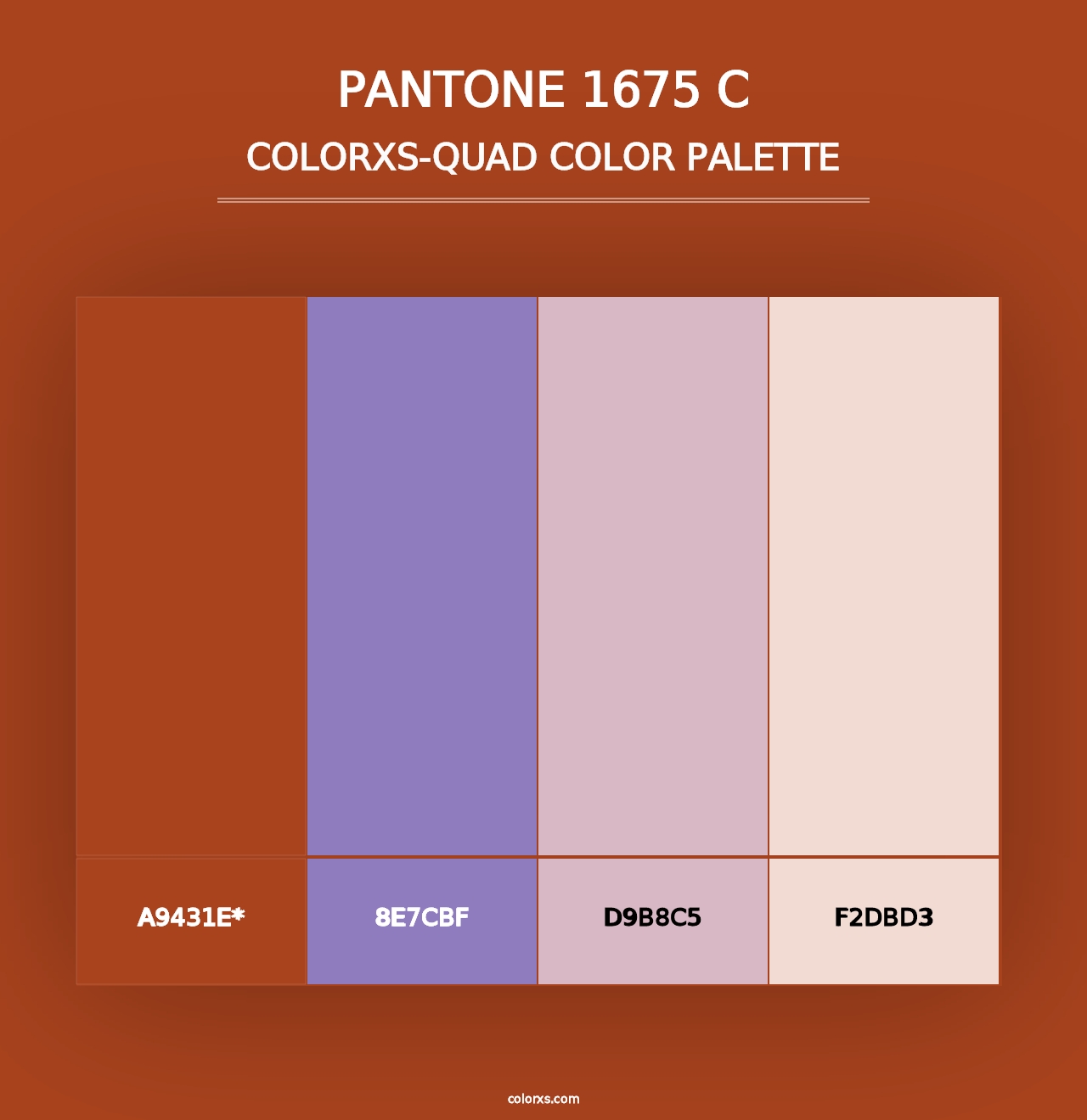 PANTONE 1675 C - Colorxs Quad Palette