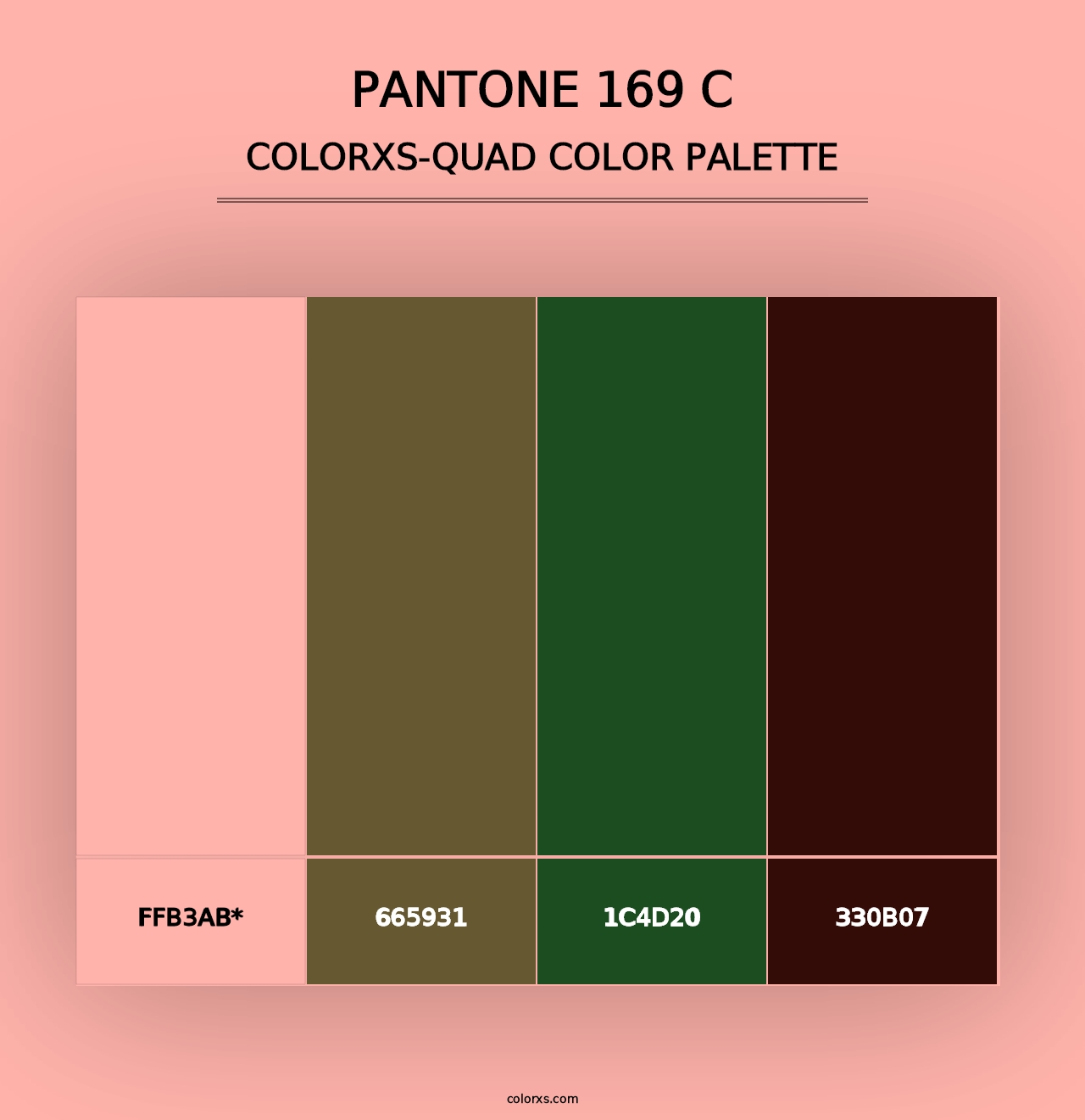 PANTONE 169 C - Colorxs Quad Palette