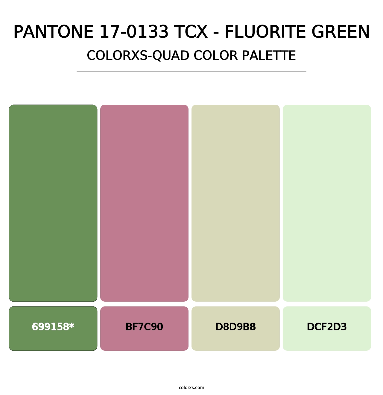 PANTONE 17-0133 TCX - Fluorite Green - Colorxs Quad Palette