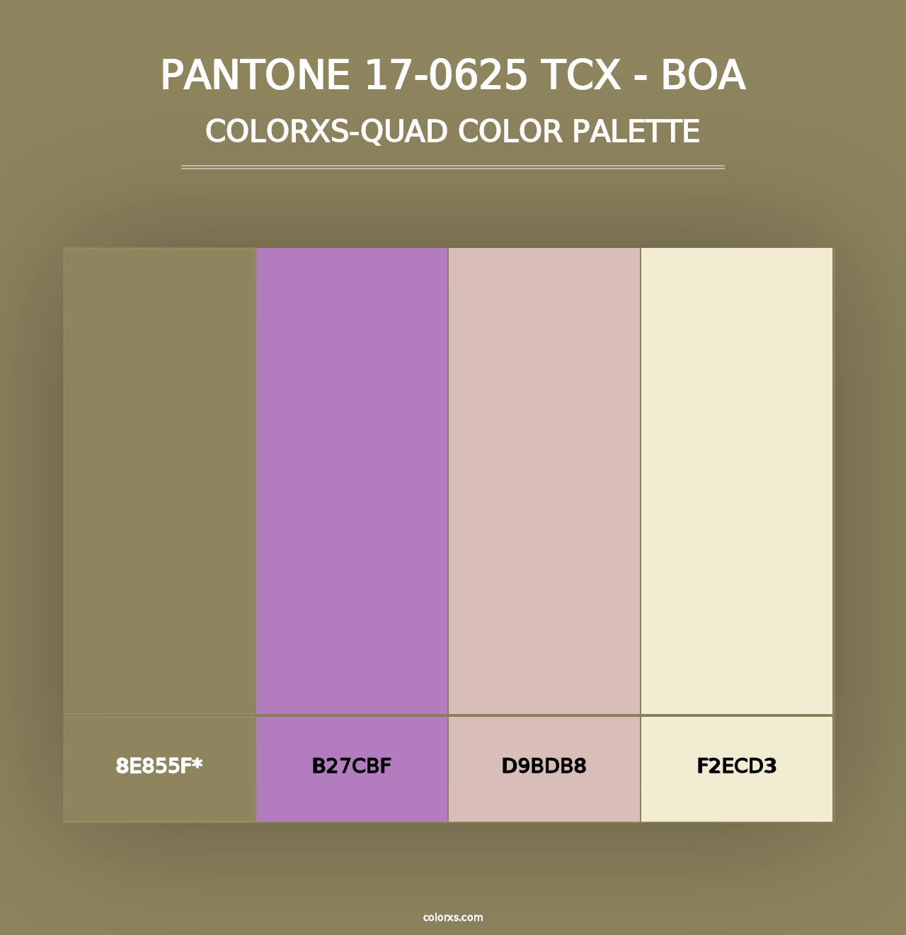 PANTONE 17-0625 TCX - Boa - Colorxs Quad Palette